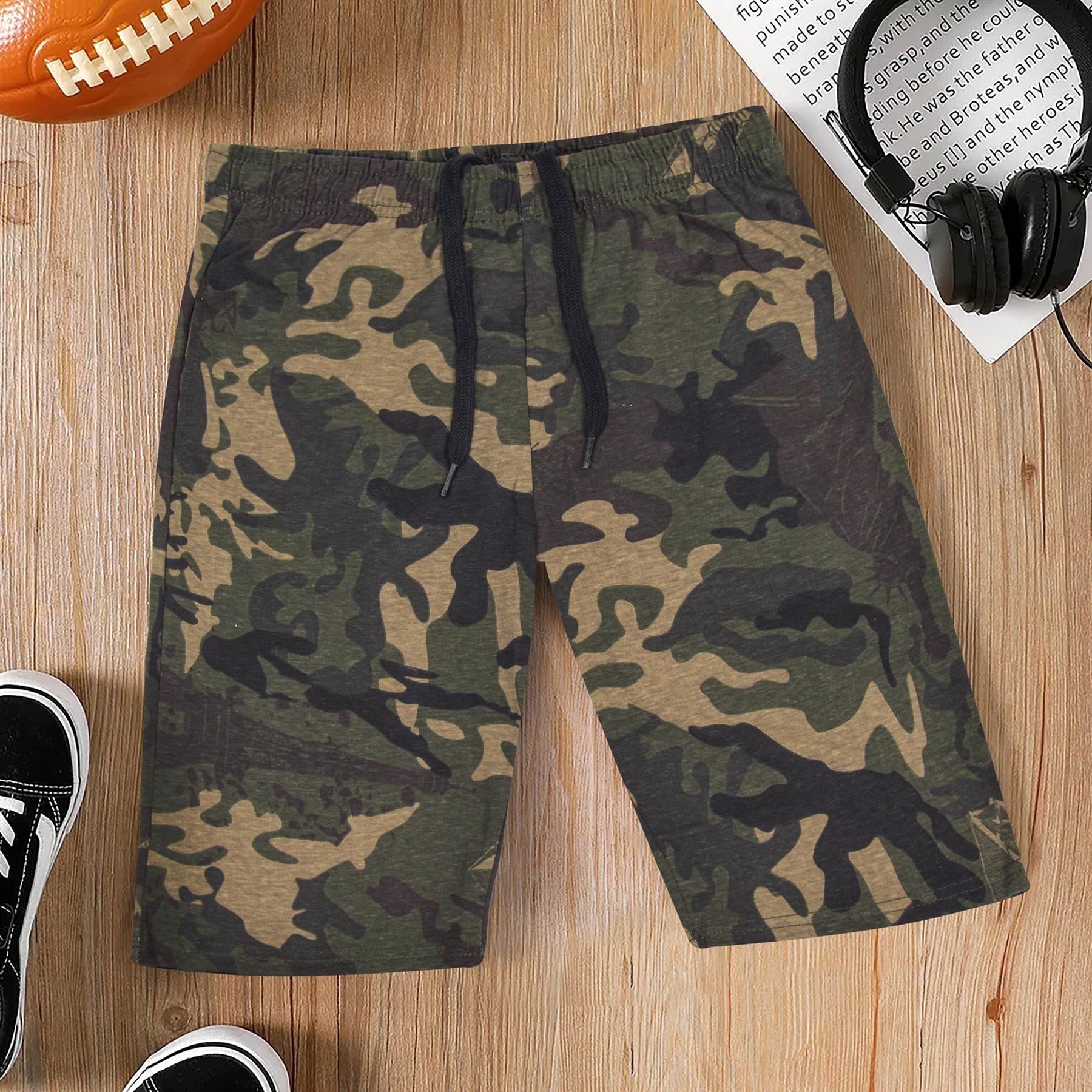 Kids Boys 100% Cotton Shorts Casual Chino Shorts Knee Length Summer Lightweight