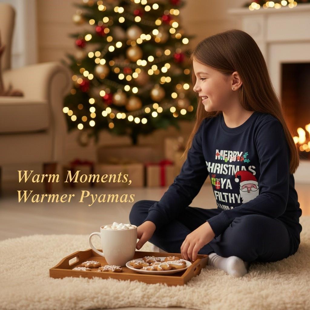 A2Z 4 Kids Girls Boys Christmas Pyjamas Children PJS 2 Piece Festive Set