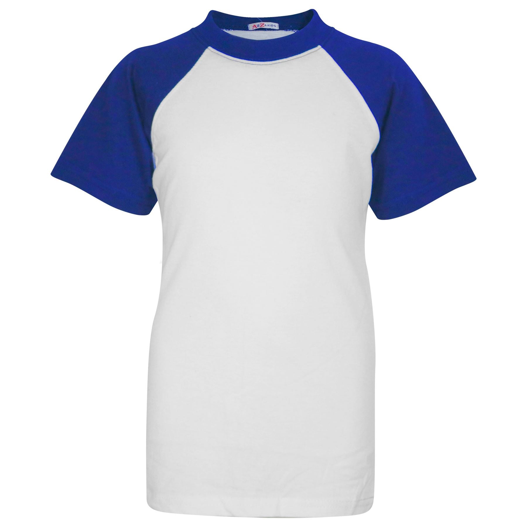 Kids Raglan Style T Shirt Contrast Colour Short Sleeve Top Girls Boys Age 5-13 Y