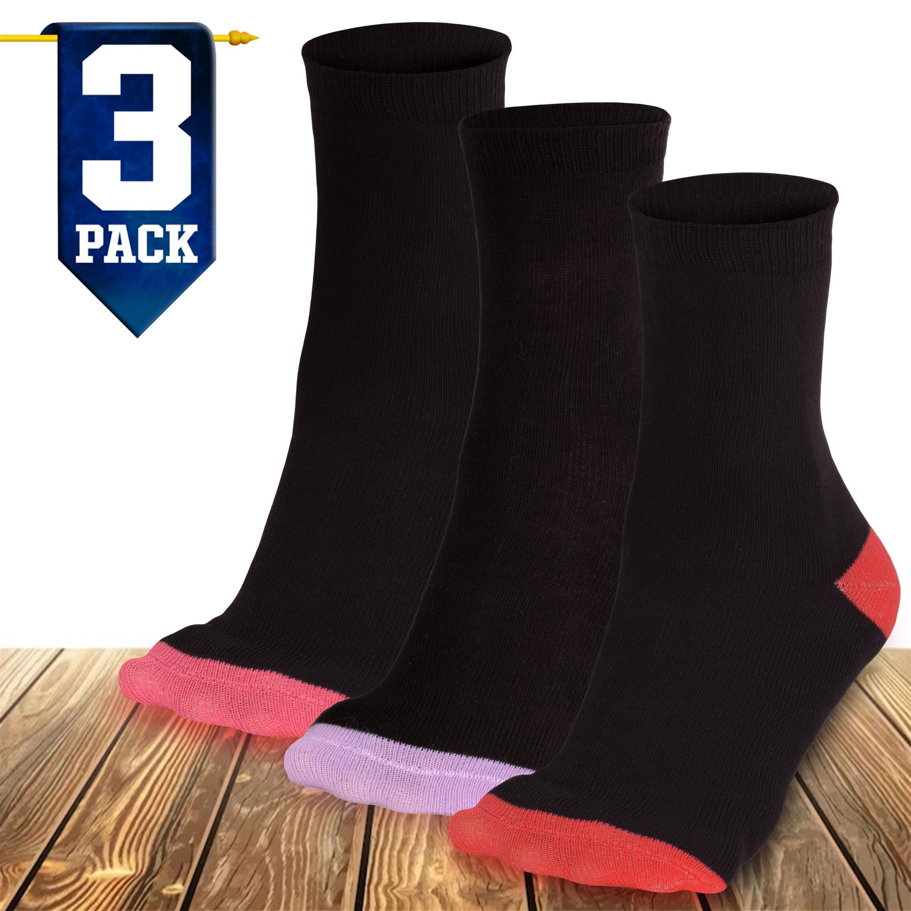 Ladies Cotton Rich Plain Ankle Socks Pack Of 5 and 3 Luxurious Ladies Socks