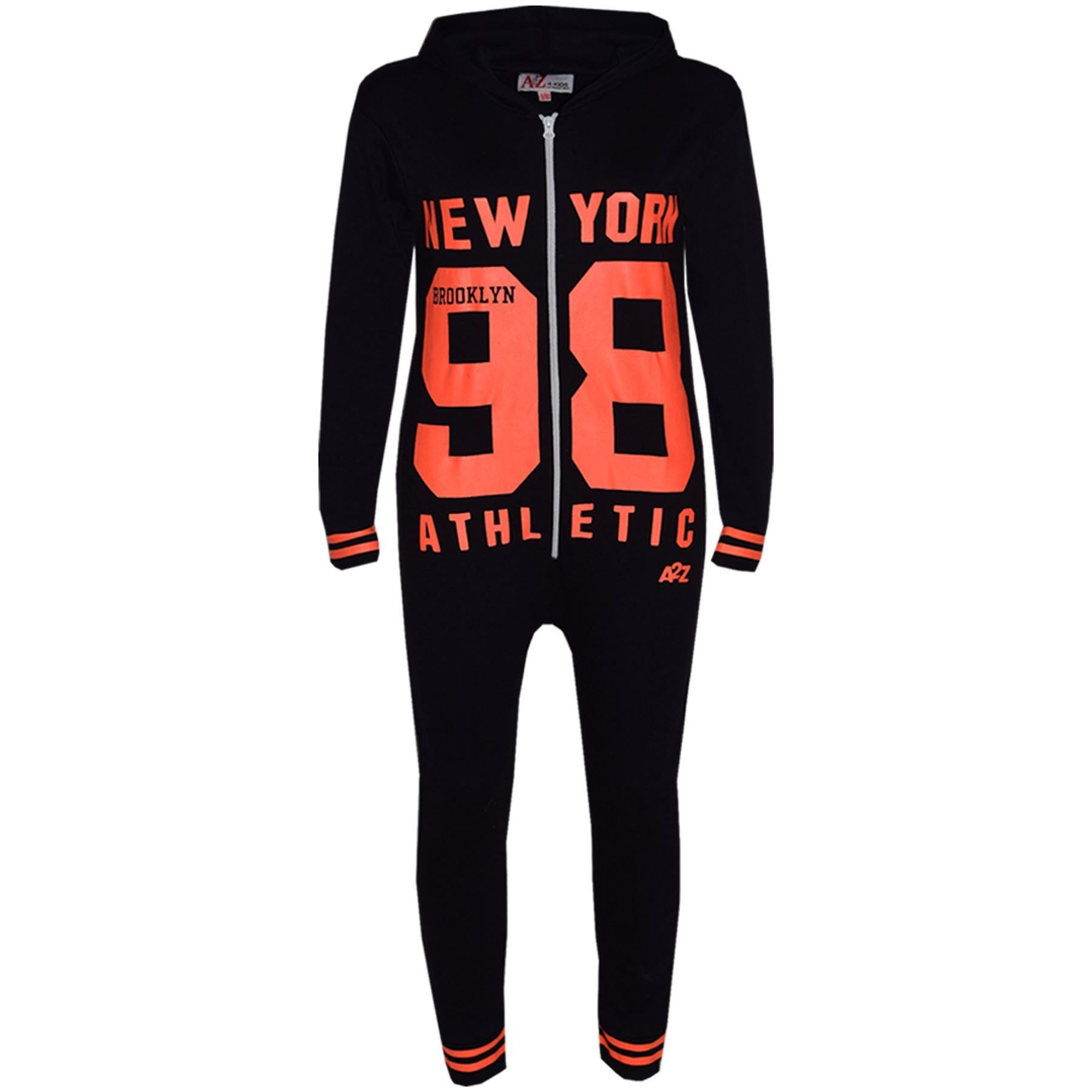 A2Z Onesie One Piece Kids Girls Boys New York 98 Print Pyjamas Costume Gifts