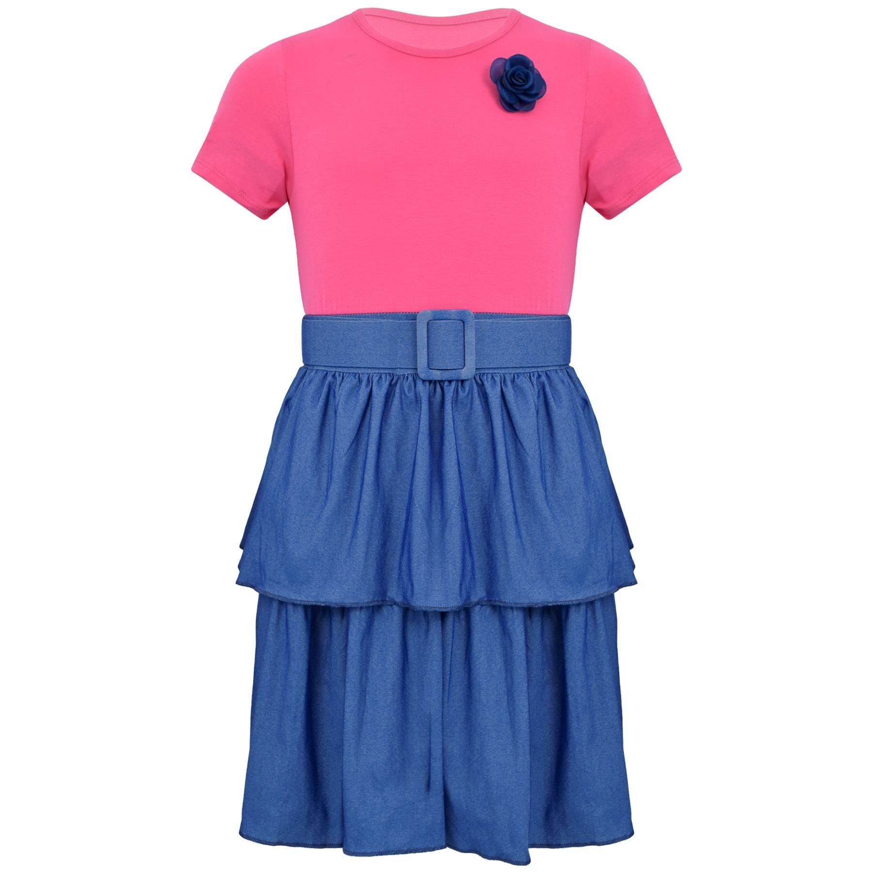 Kids Girls Summer Dress Casual Ruffle Party Dress