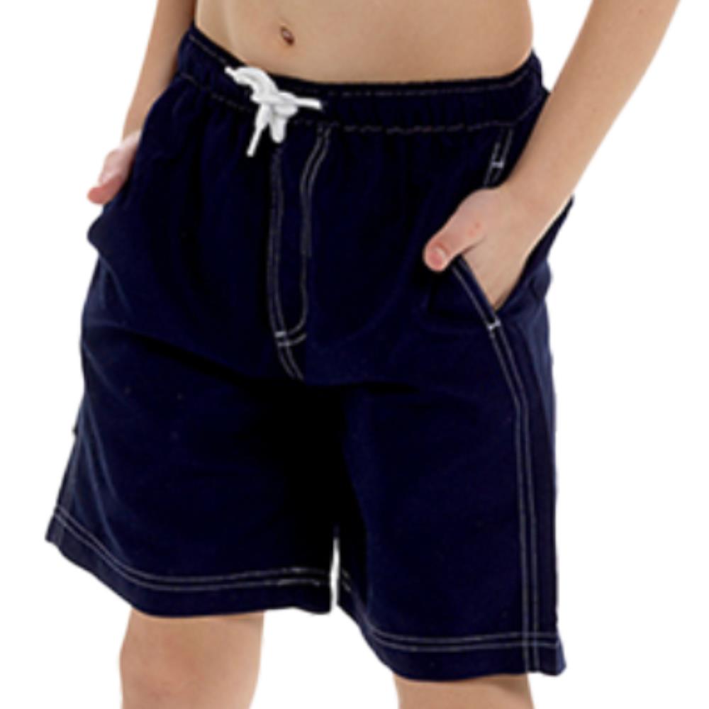 A2Z Kids Boys Beach Plain Swim Lightweight Contrast Thread Detail Boardshorts