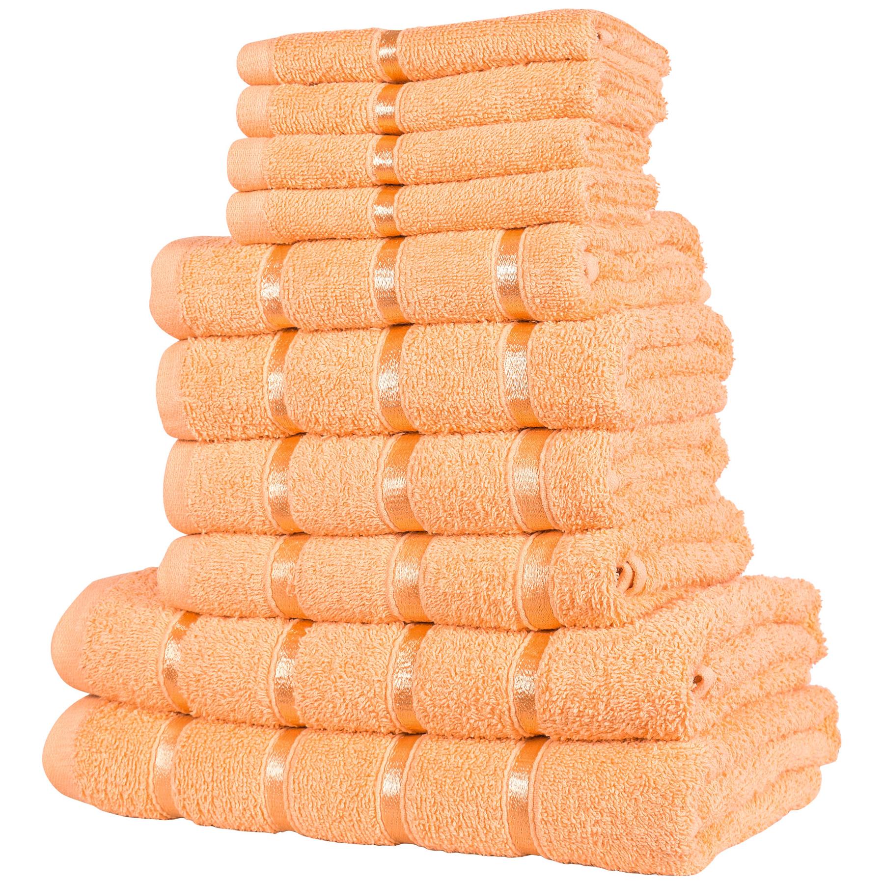 Luxurious 10 Piece Towel Bale Set 2x Bath Towels 4x Hand Towels 4x Face Towels