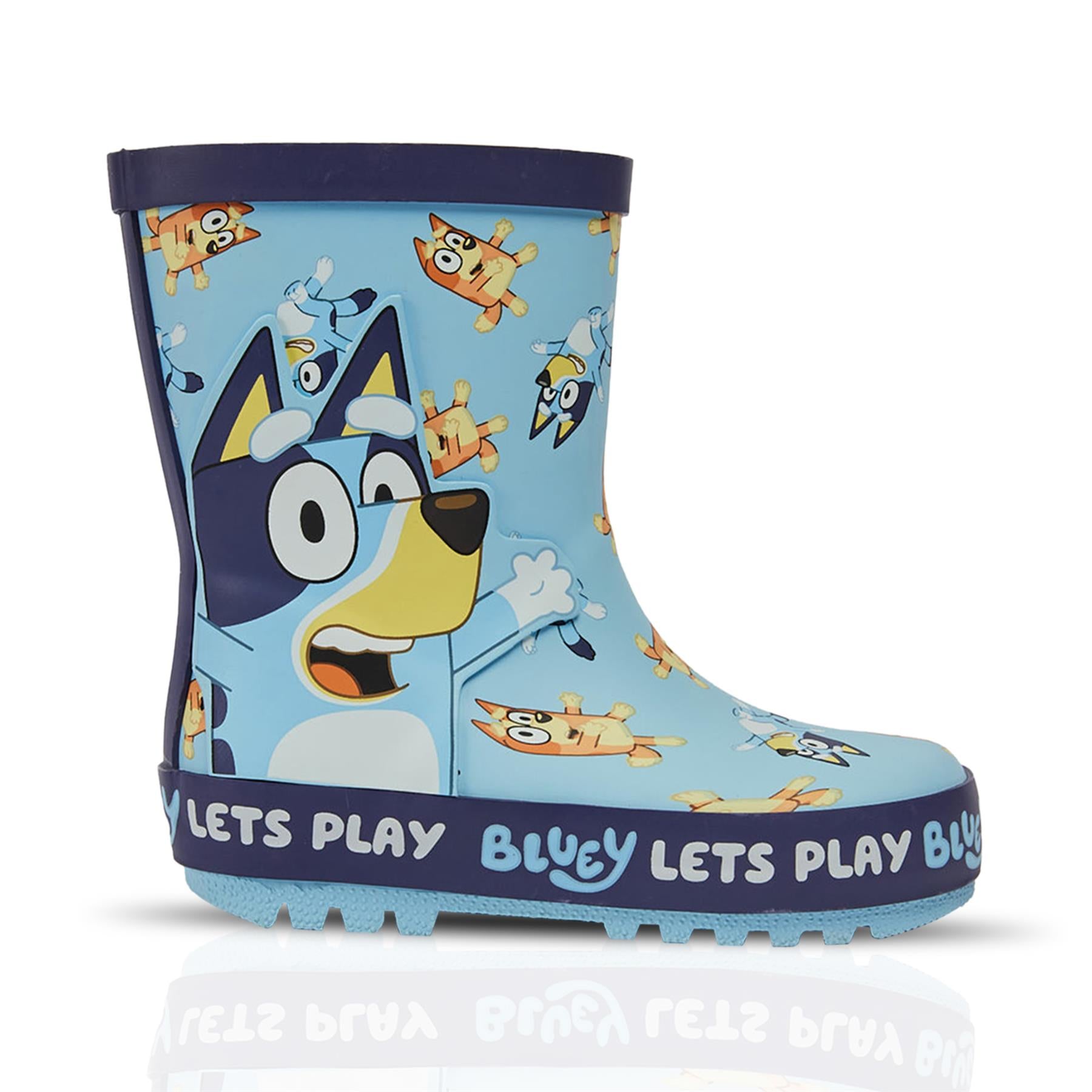 Kids Girls Boys Wellies Bluey Rubber Welly Rain Boot Anti-Skid Wellington Boots