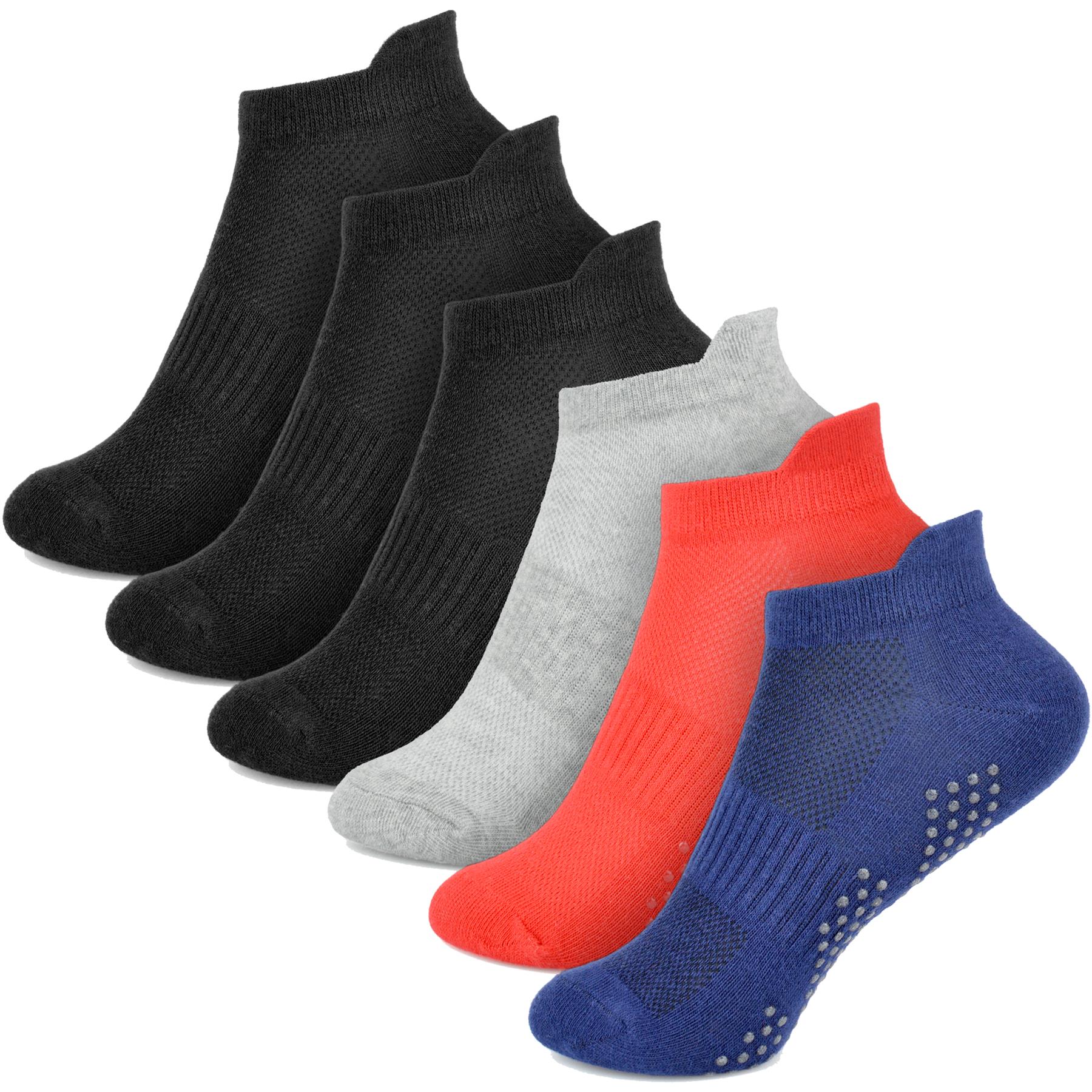 Kids Boys Gym Yoga Trainer Socks with Grippers Pack Of 3 Athletic Soft Socks