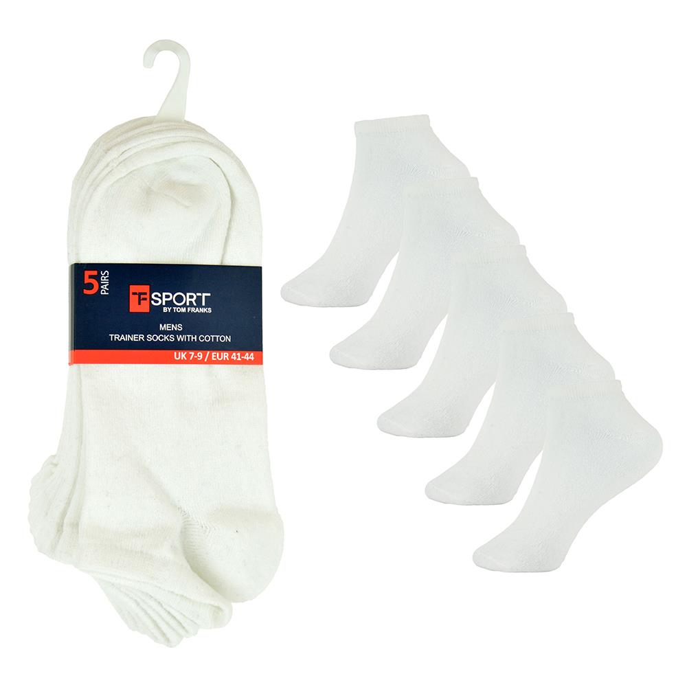 A2Z Mens Plain Trainer Socks Low Cut Cotton Pack of 5 Stylish Ankle Socks