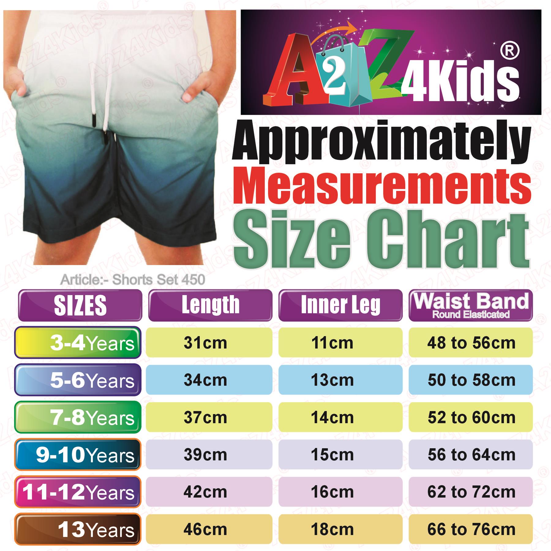 Kids Boys Gradient Colour Shorts Two Tone Fade New Summer Fashion Age 5-13 Years