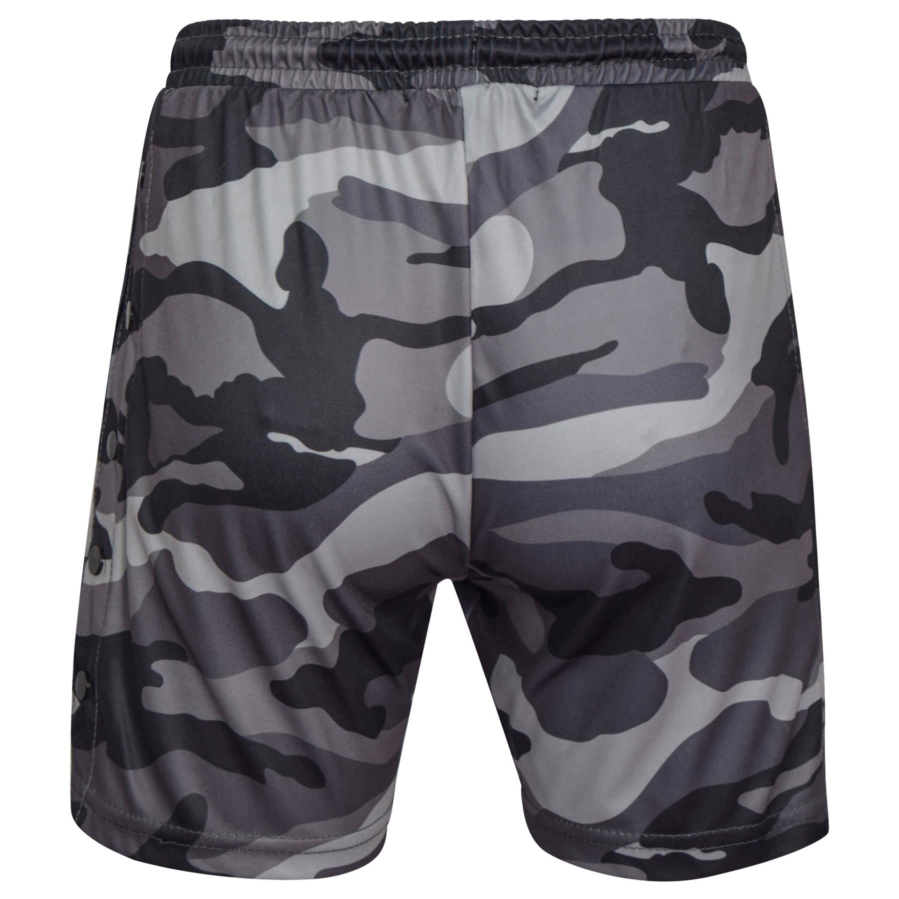 Kids Boys Active PE Shorts Camouflage Sports Footbal Summer Stretchy Short 3-14