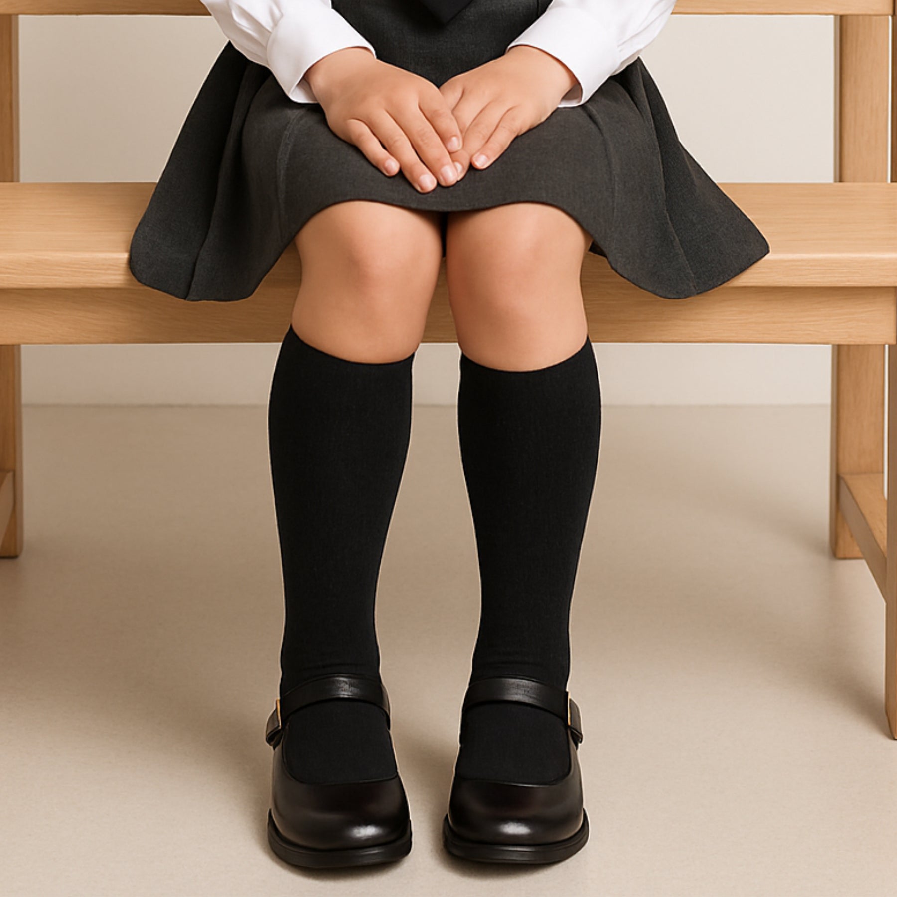 Girls Knee High Socks Cotton Back To School Uniform Socks Party Wear Long Socks