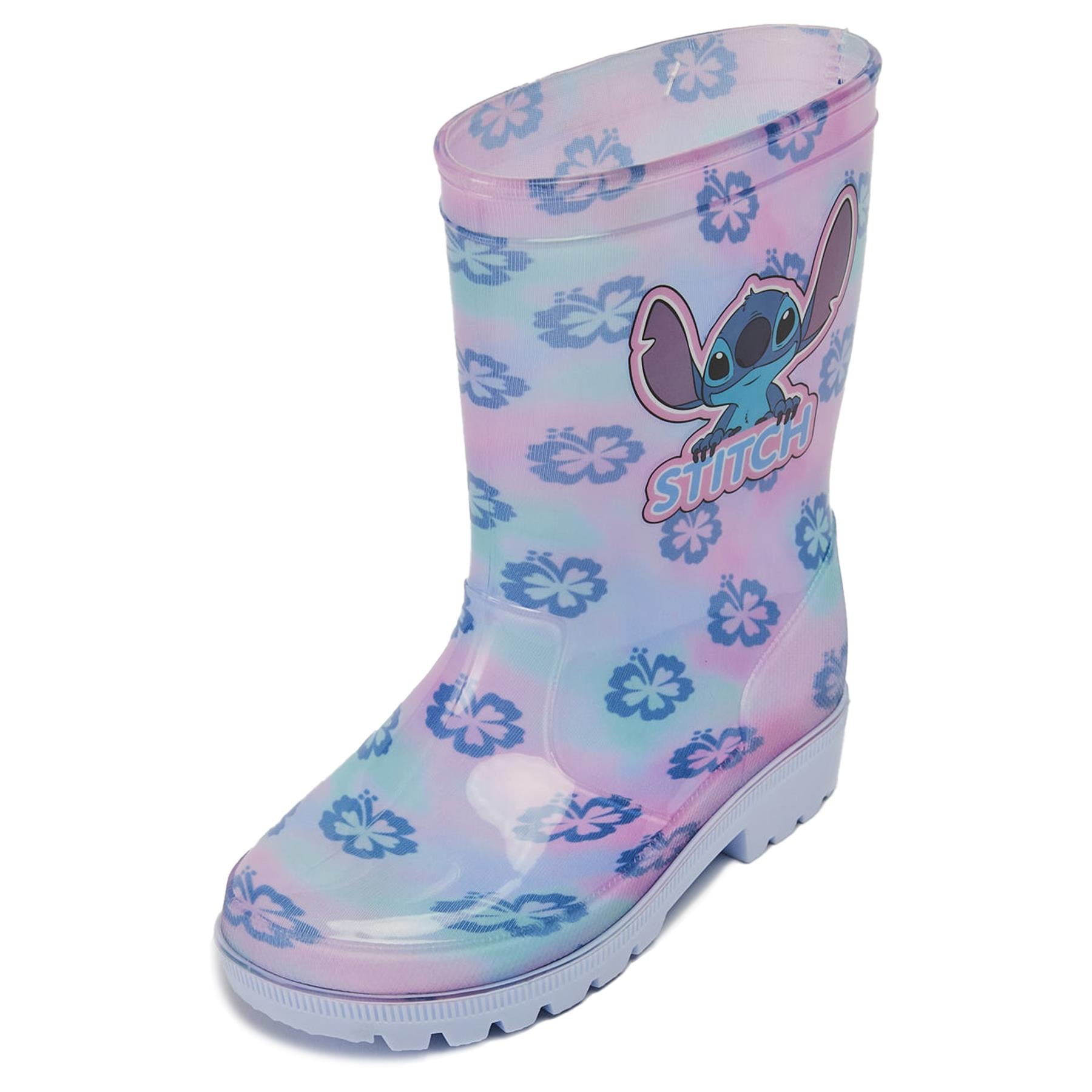 Kids Stitch Rubber Wellies Rain Boot Anti Skid Rubber Welly Wellington Snow Boot