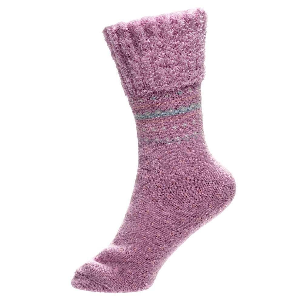 A2Z Ladies Fairisle Thermal Cosy Bed Socks with Grips Extra Warm Winter Footwear