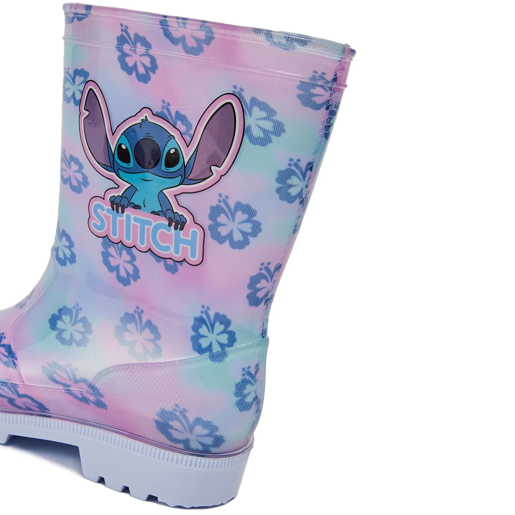 Kids Stitch Rubber Wellies Rain Boot Anti-Skid Rubber Welly Wellington Snow Boot