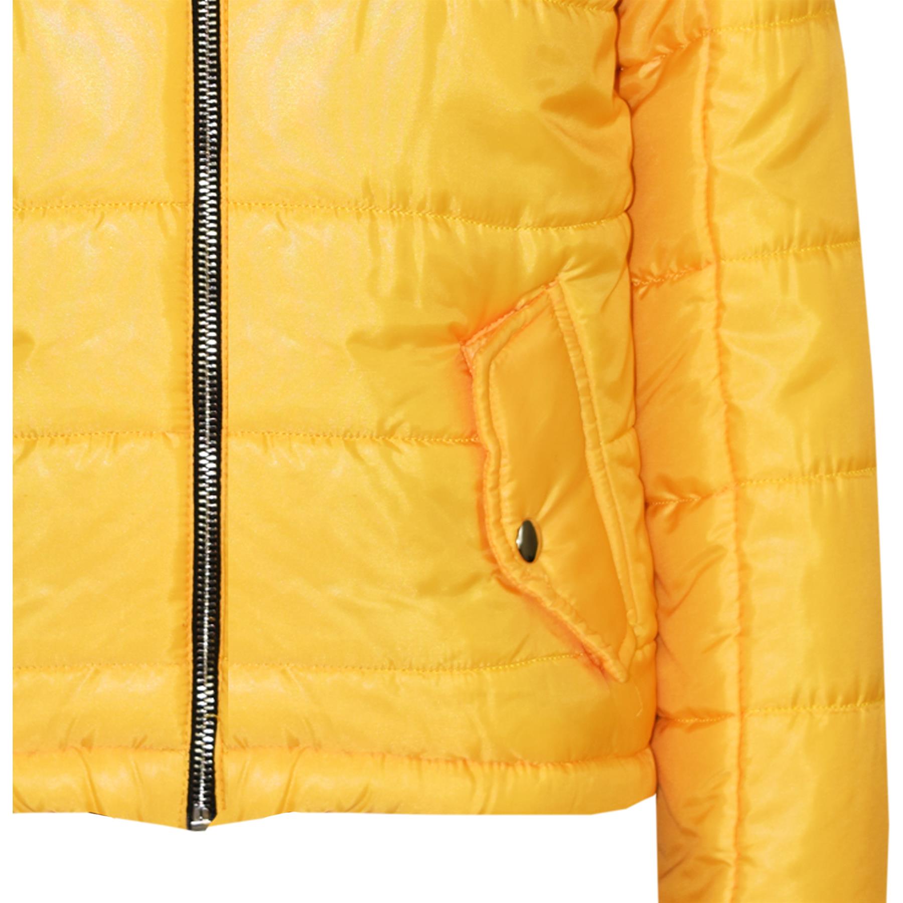 Kids Girls Mustard Bella Hooded Padded Jackets - Kids Clothing Store