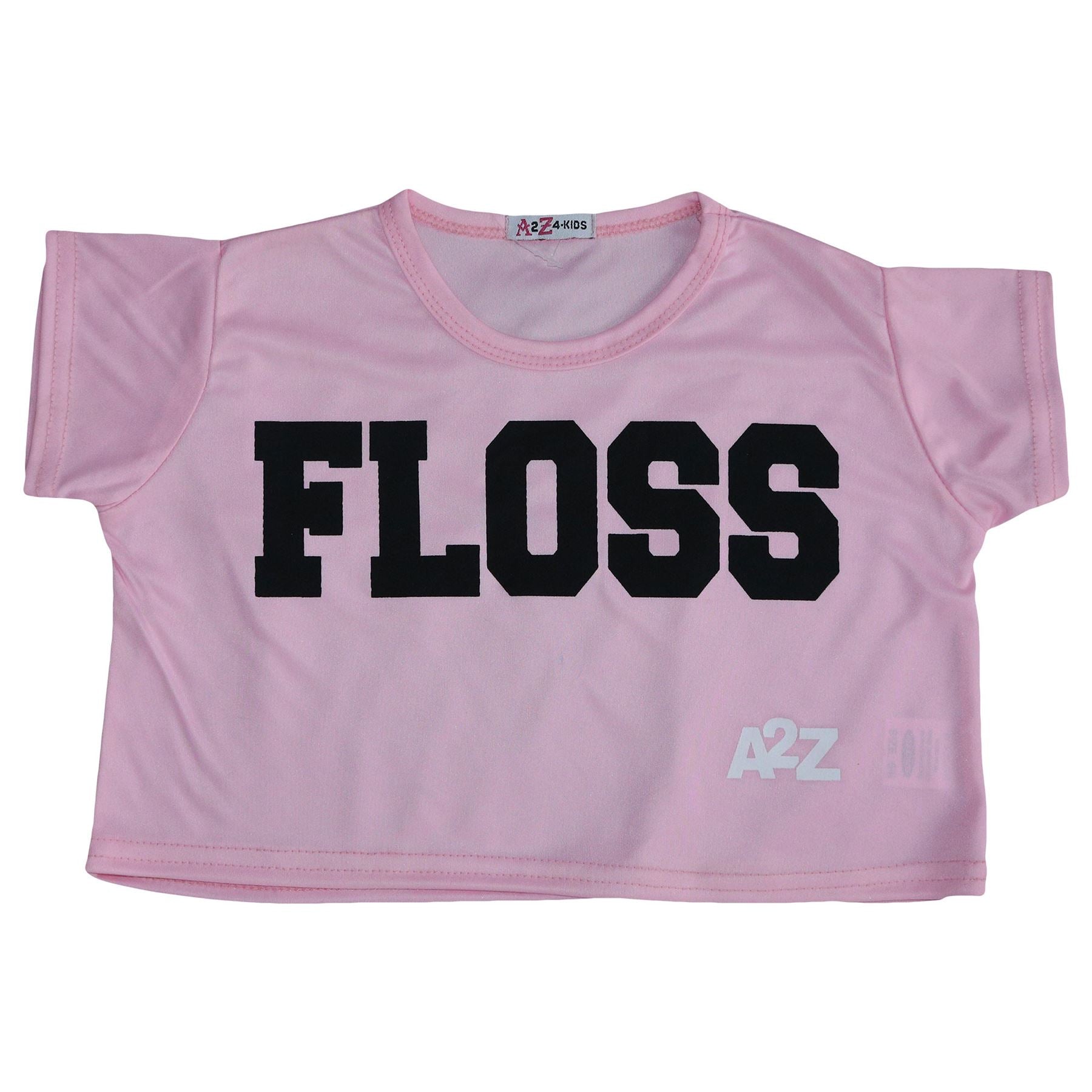 Kids Girls Crop Top Designer Floss Print Stylish Fashion T Shirt Tops 5-13 Years