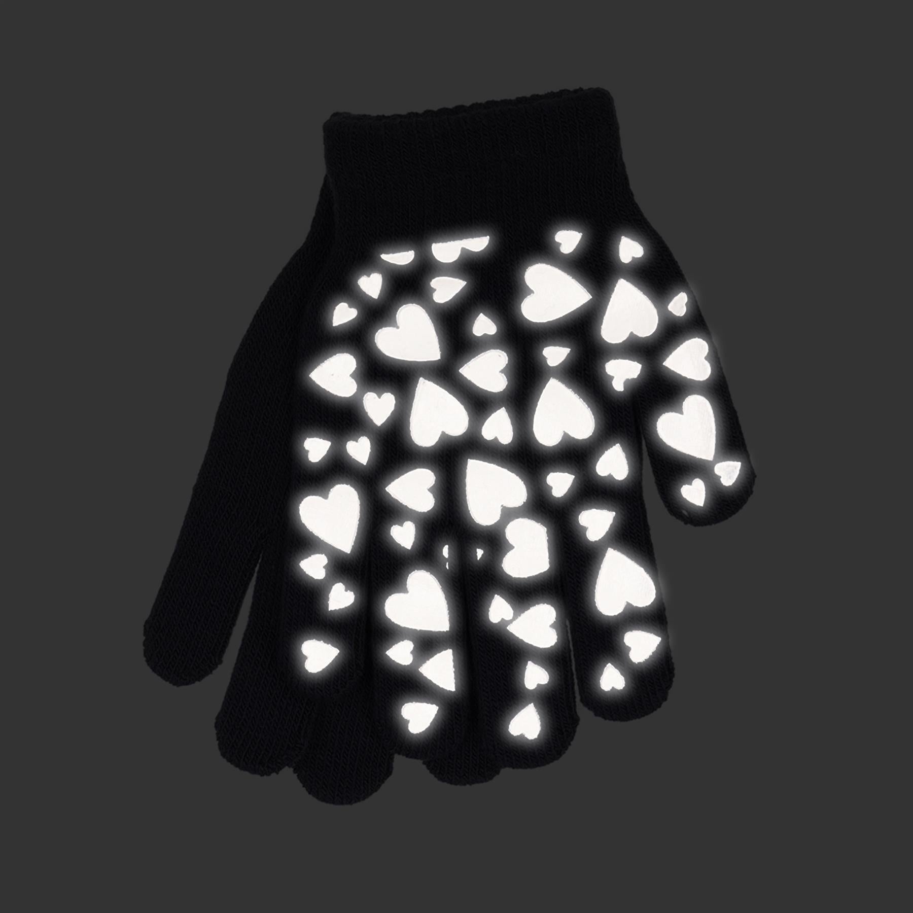 Kids Girls Gloves 3 Pack Glowing In The Dark Mittens Winter Warm Magic Gloves