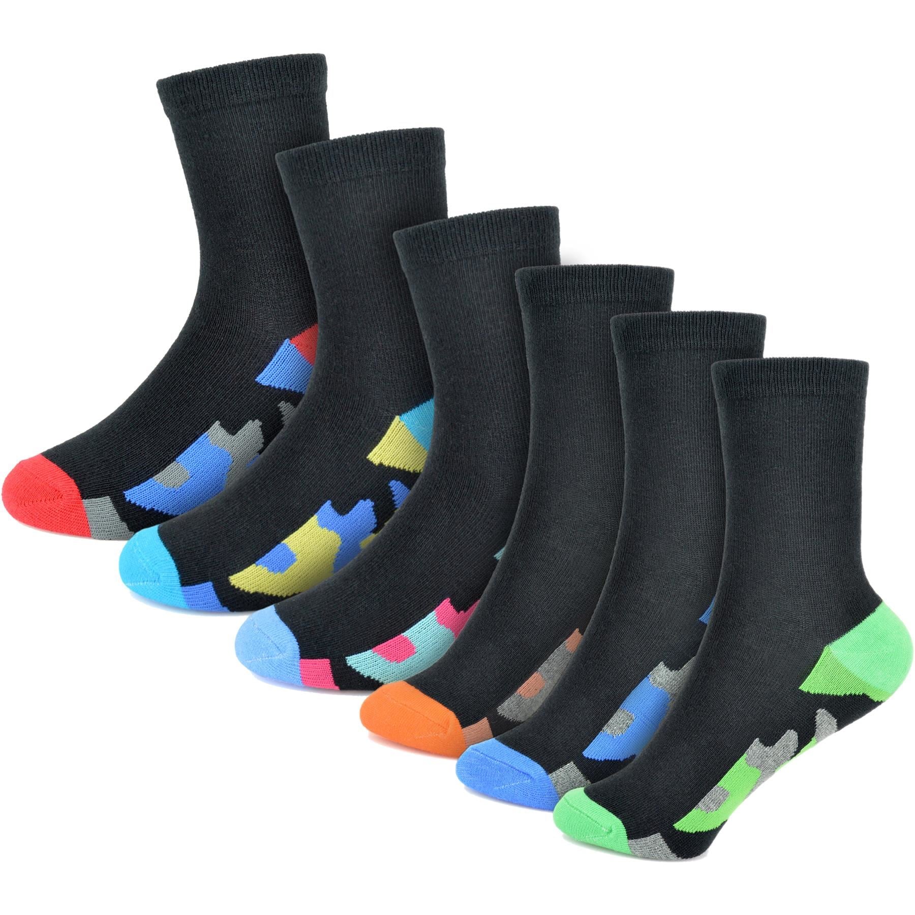 Kids Boys Camouflage Heel & Toe Socks Black Camo Socks Pack of 3 Kids Footwear