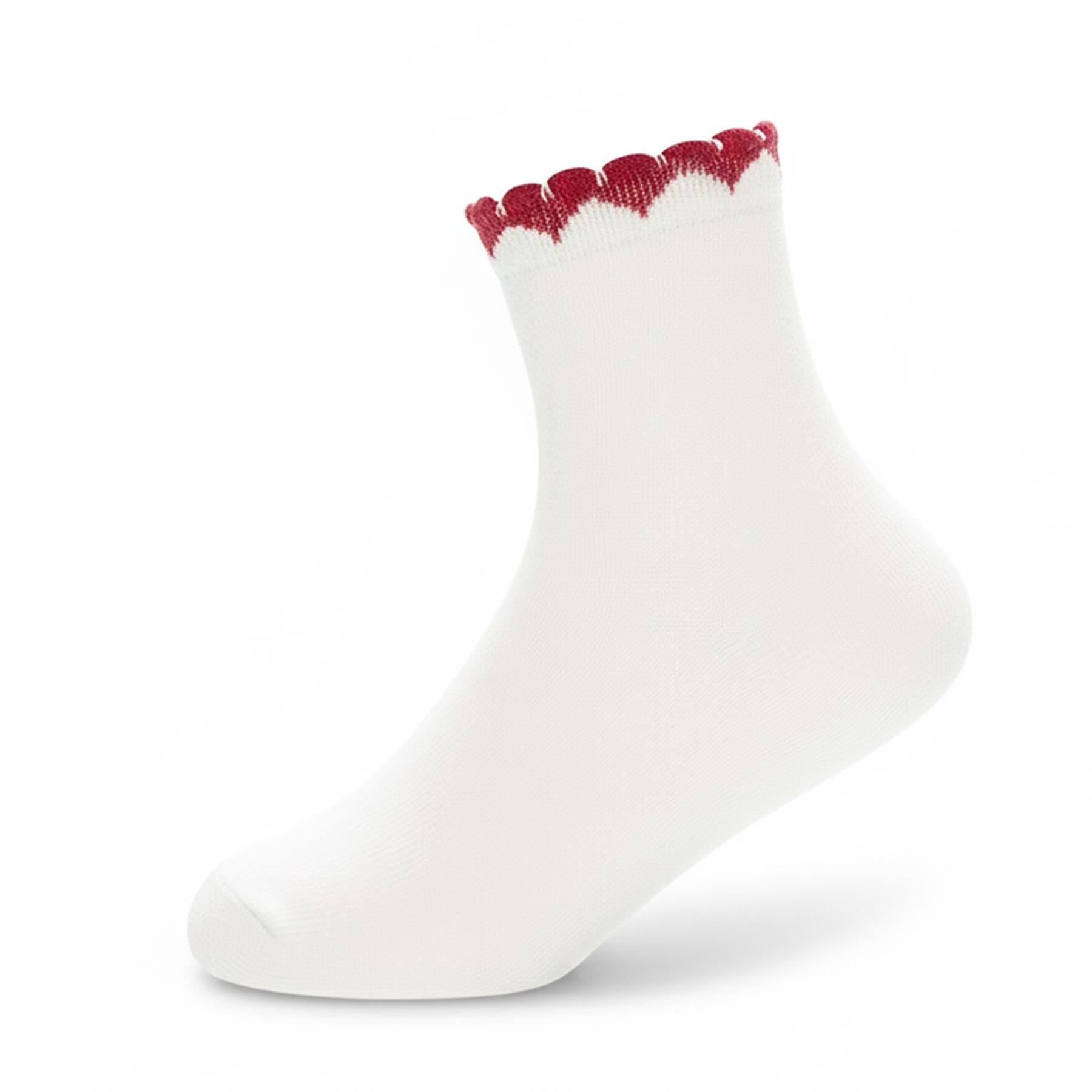 A2Z 4 Kids Girls 3 Pack Gingham Lace Trim Frill & Bow School Ankle Socks