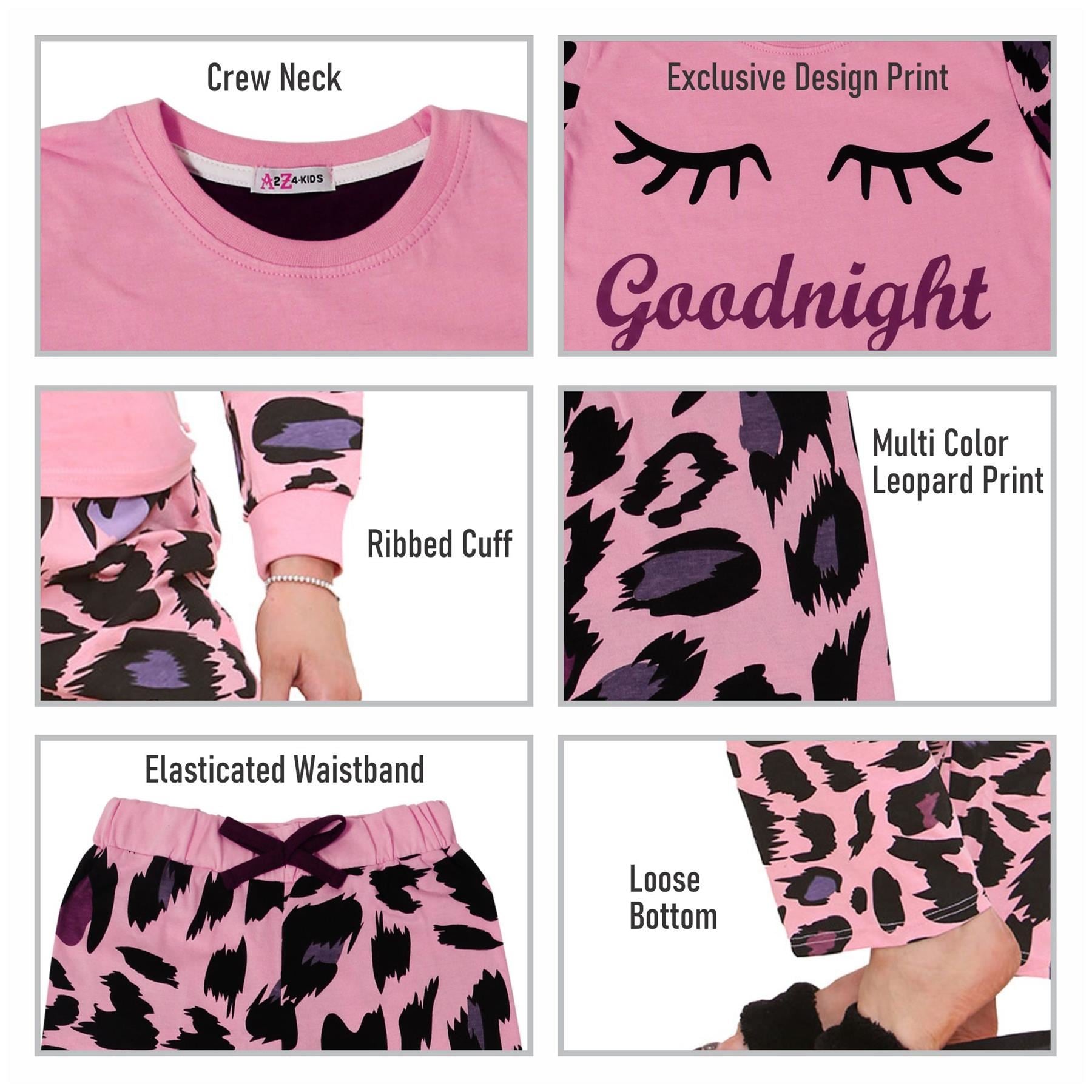 Ladies Cute Soft Cotton PJS Long Sleeve for Women 2 Set