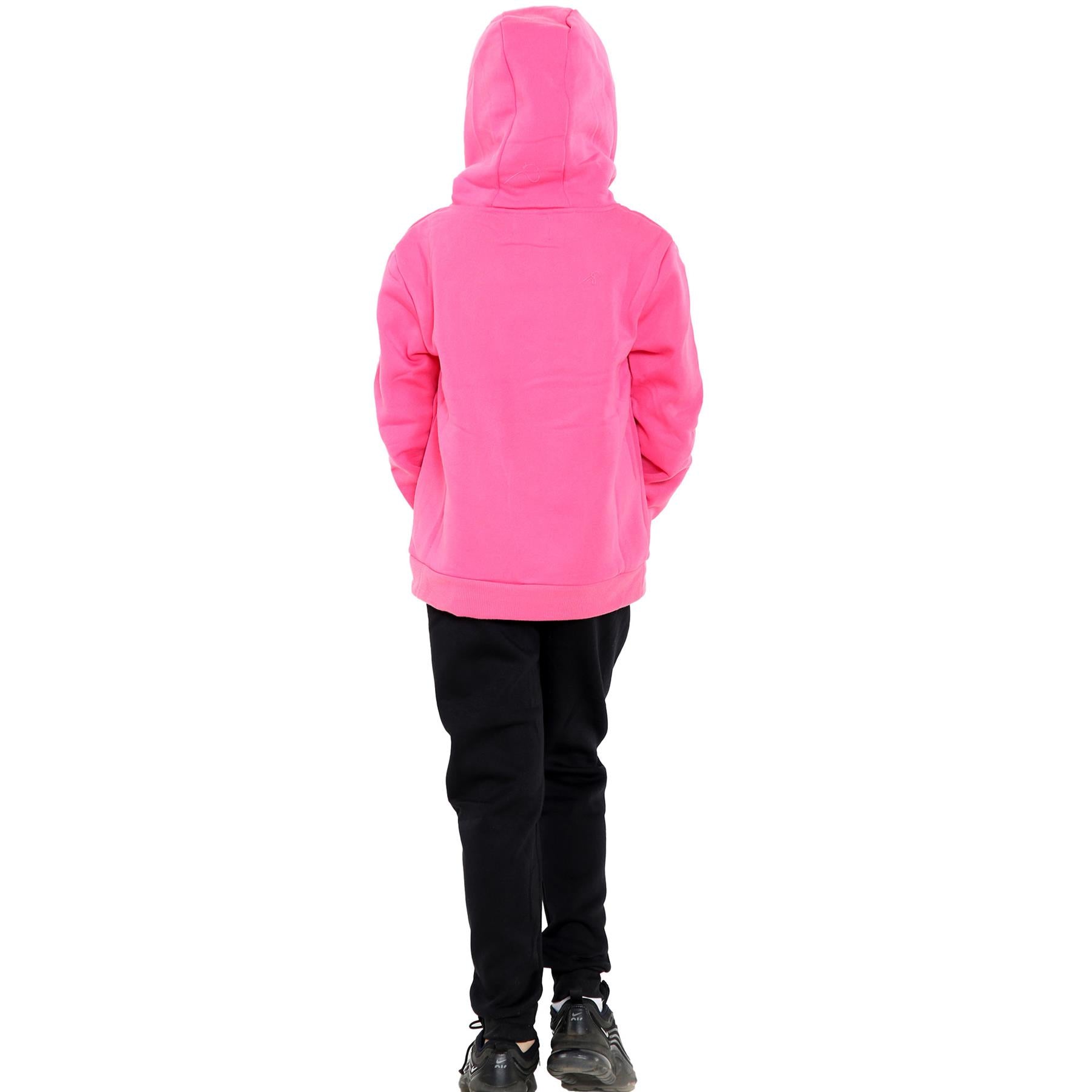 A2Z 4 Kids Girls Tracksuit Smile Laugh Love Print Hooded Top Bottoms Outfit Set