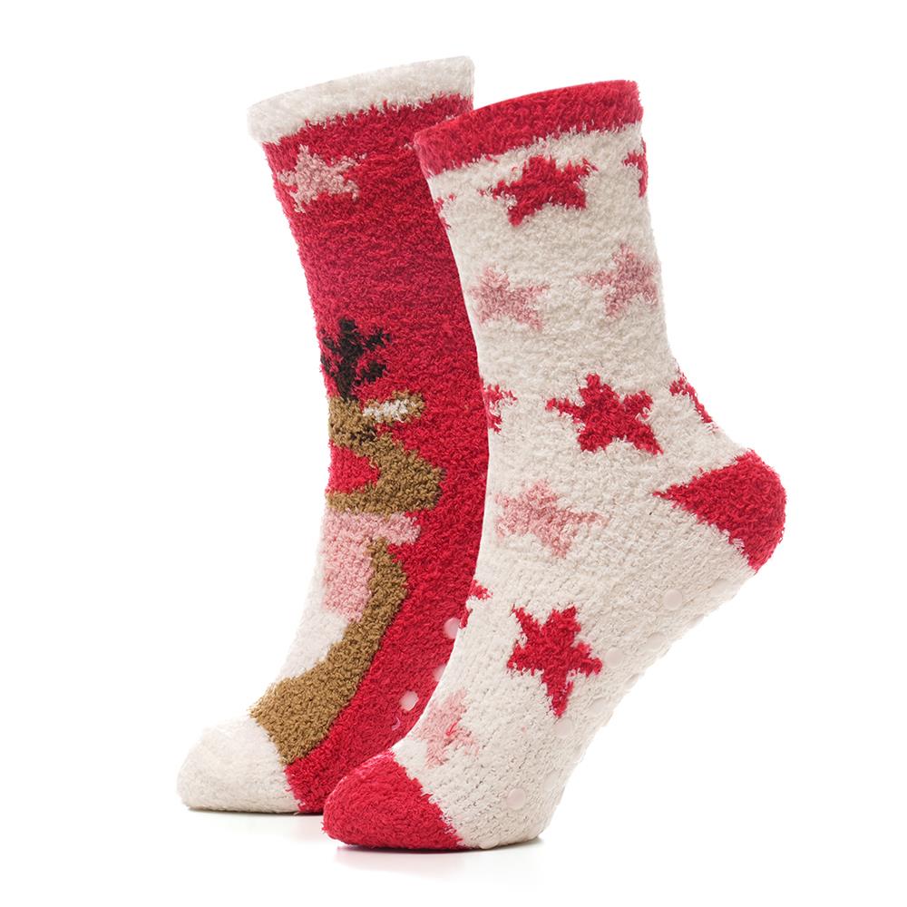 A2Z Ladies Socks 4 Pack Christmas Novelty Durable Stylish Winter Warm Cosy Socks