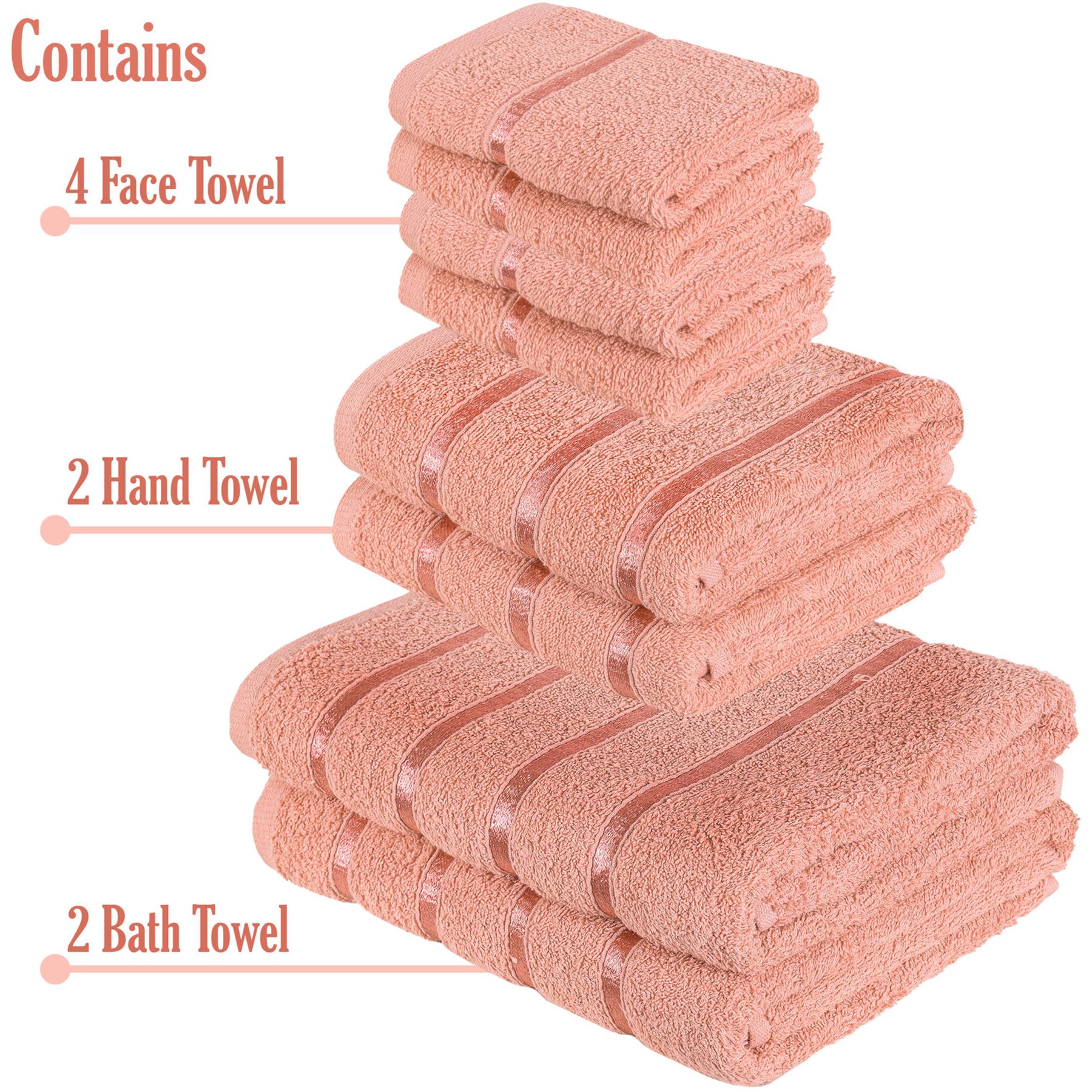 Luxurious 10 Piece Towel Bale Set 2x Bath Towels 4x Hand Towels 4x Face Towels