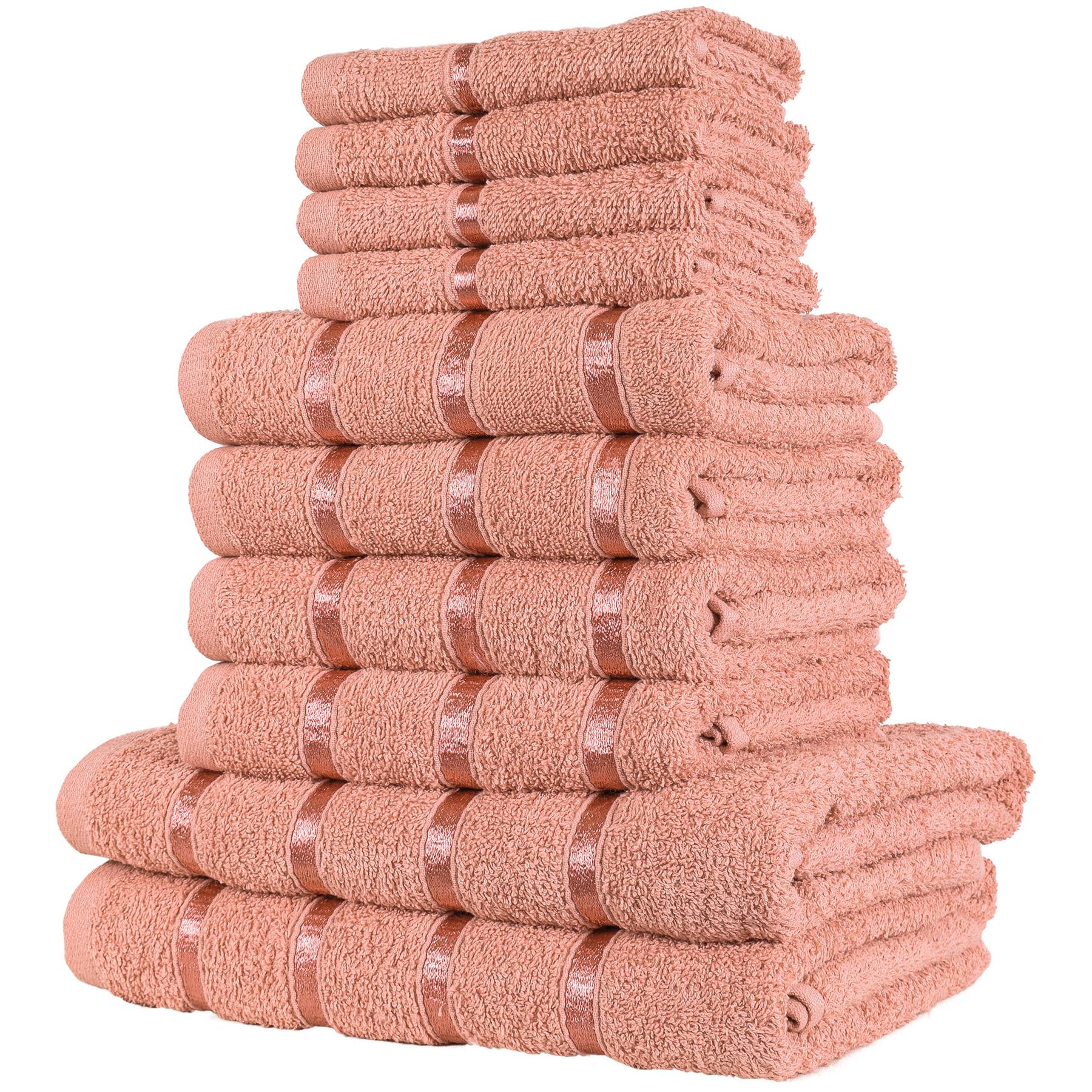 Luxurious 10 Piece Towel Bale Set 100% Cotton Super Soft Absorbent 500 GSM