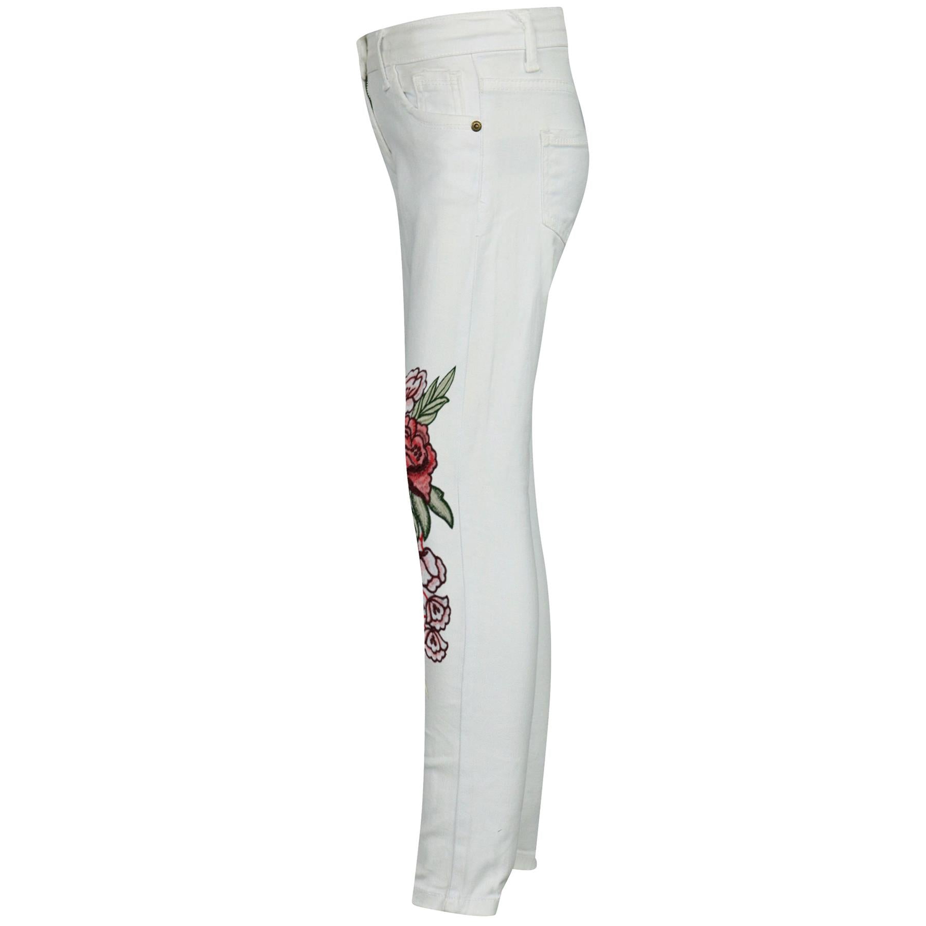 A2Z4 Kids Stretchy Jeans Embroidered Denim Comfortable Jeggings Pant 3-13 Years