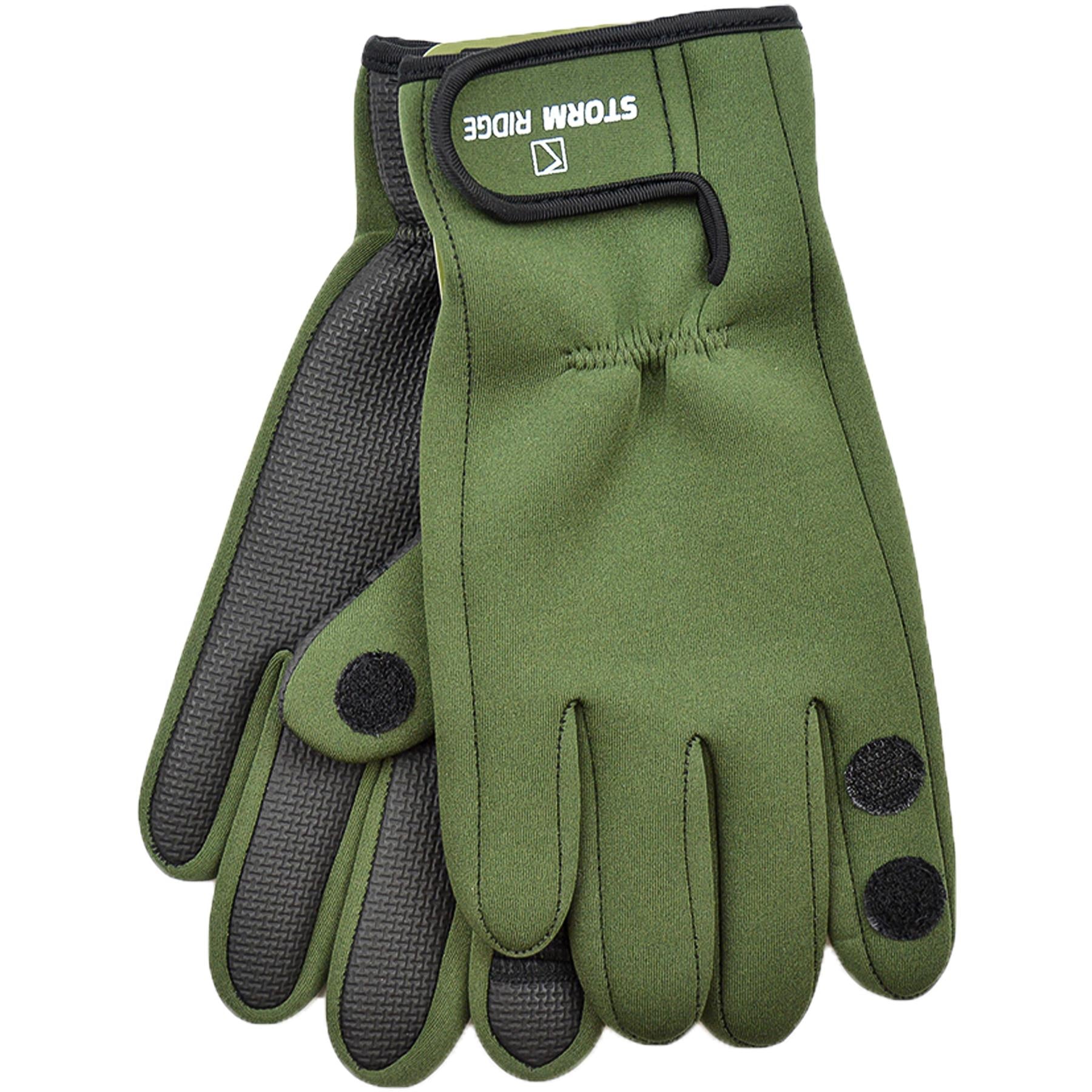 Mens Neoprene Gloves Outdoor Fishing Gloves Rubber Grips Fold Back Finger/Thumb