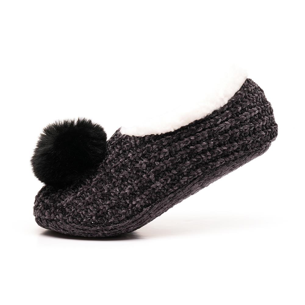 A2Z Ladies Socks Knit Chenille Slipper Sherpa Lining Pom Pom Comfort Warm Socks