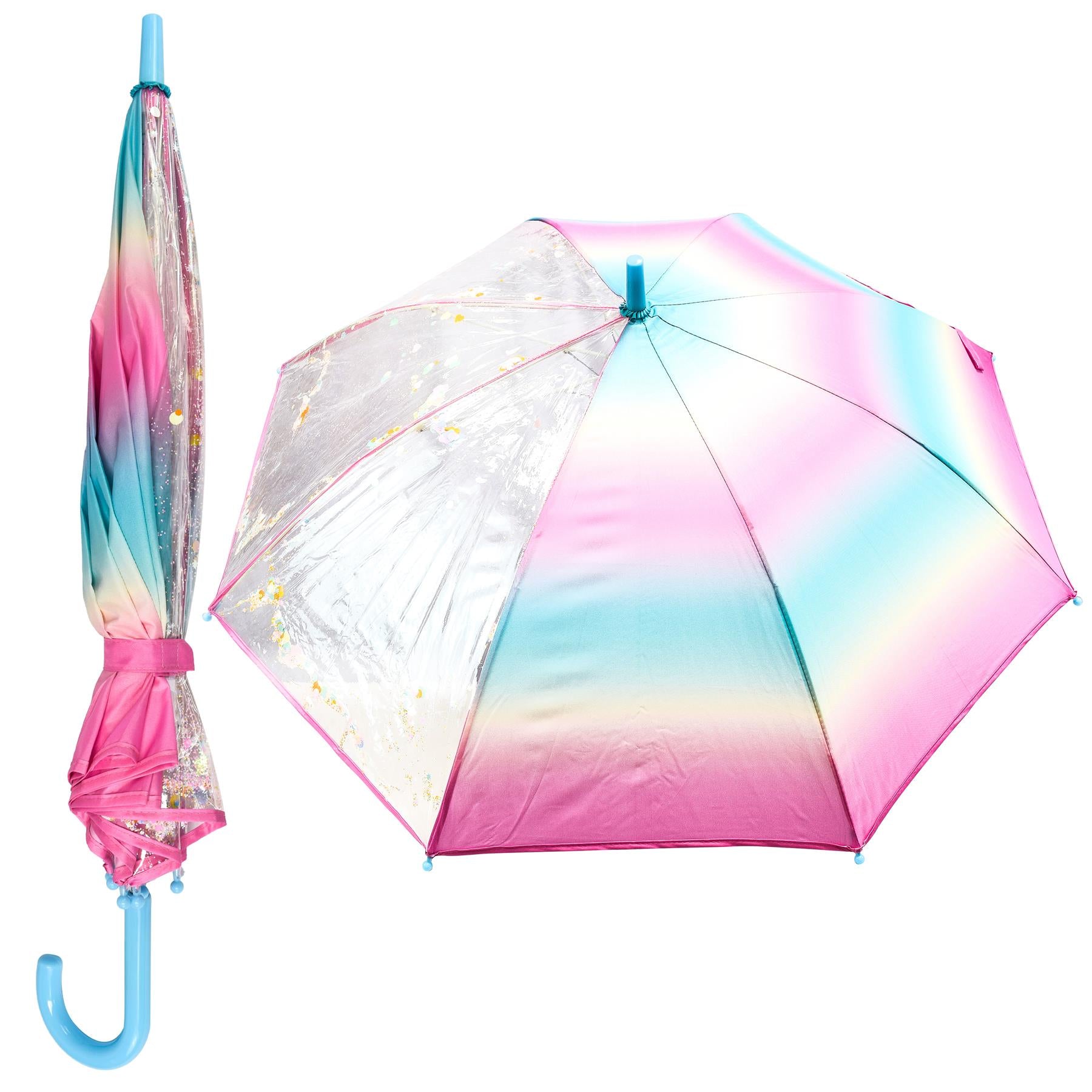 A2Z 4 Kids Stick Umbrella Rainbow Walking Umbrellas Wind Water Proof 110cm Brolly