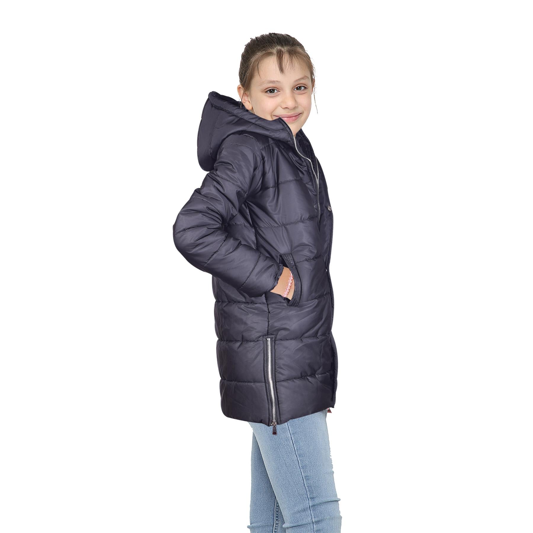 Kids Girls Fashion Oversized Jacket Long Line Jacket Long Sleeveless Coat 7-13 Yr