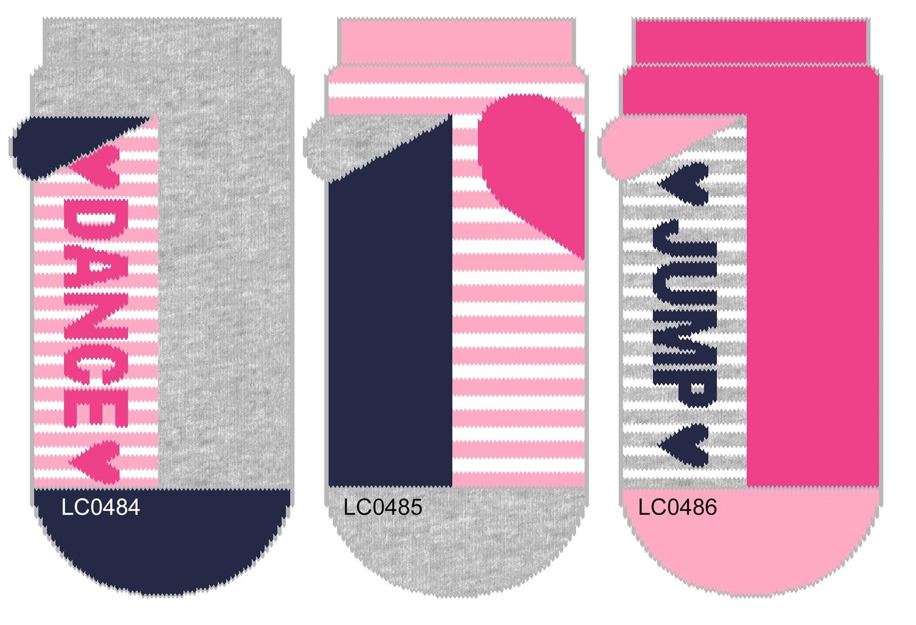 Kids Girls Camo And Leopard Trainer Socks Pack of 3 Kids Footwear Socks 2-10 Yr