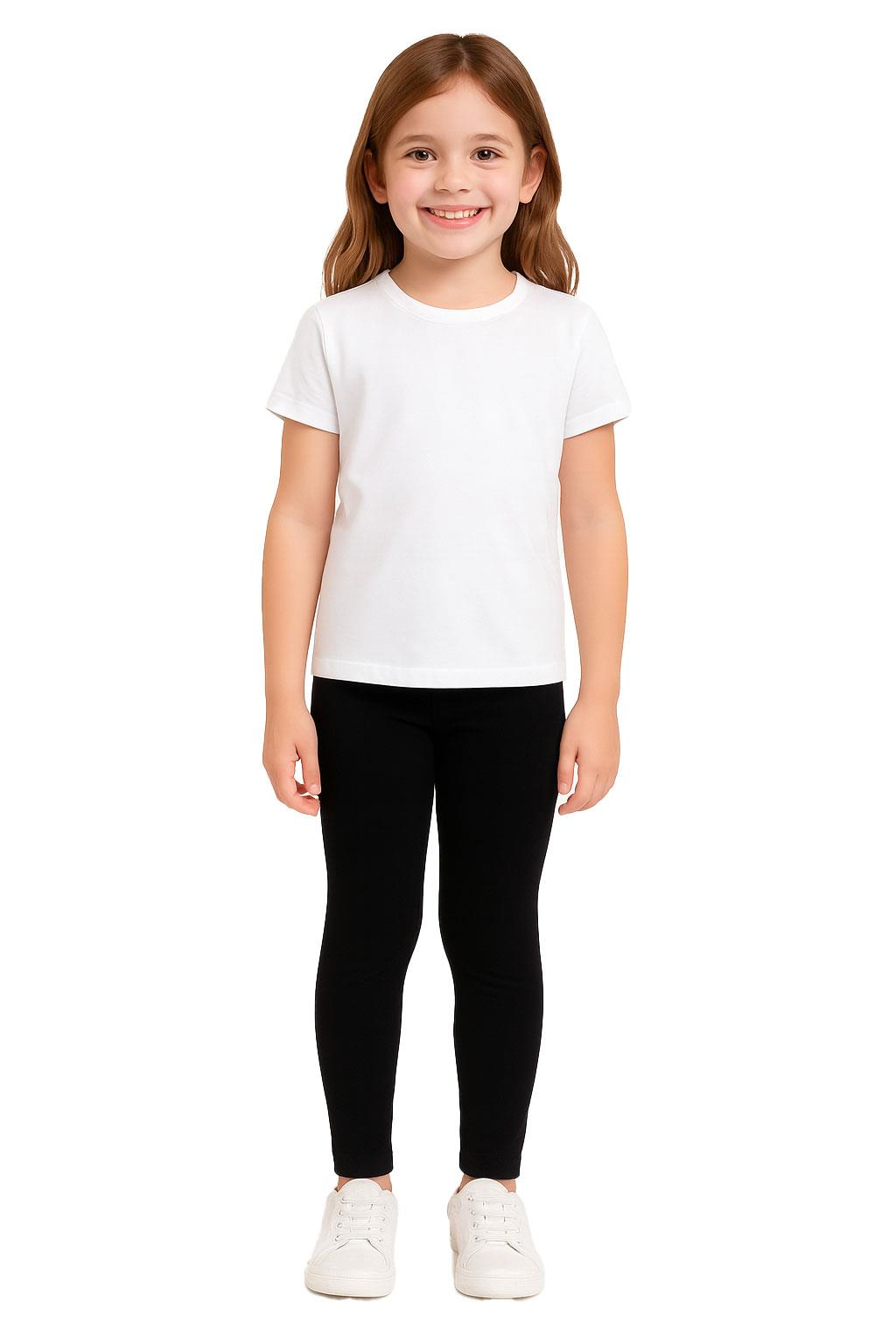 Gilrs Legging Kids Plain Color School Fashion Dance Leggings New Age 5-13 Years