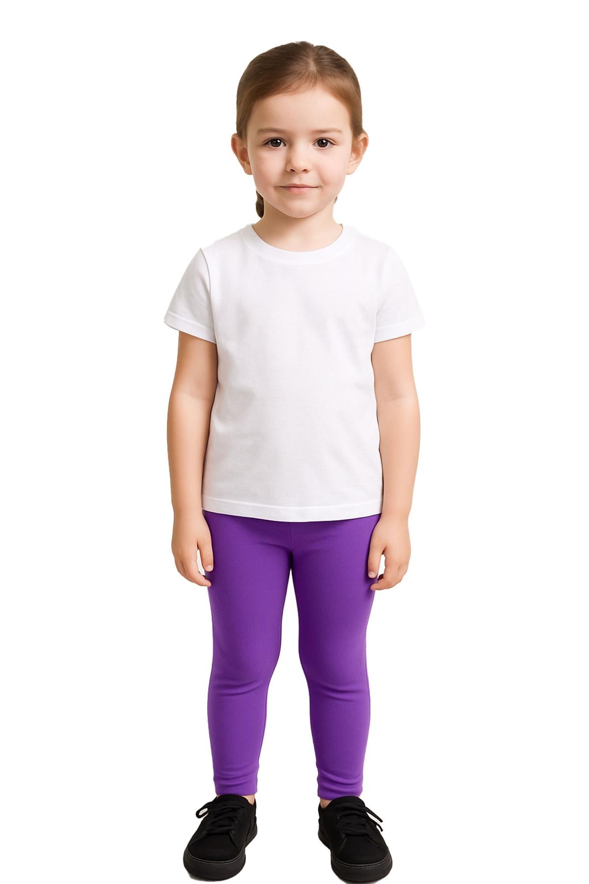 Gilrs Legging Kids Plain Color School Fashion Dance Leggings New Age 5-13 Years