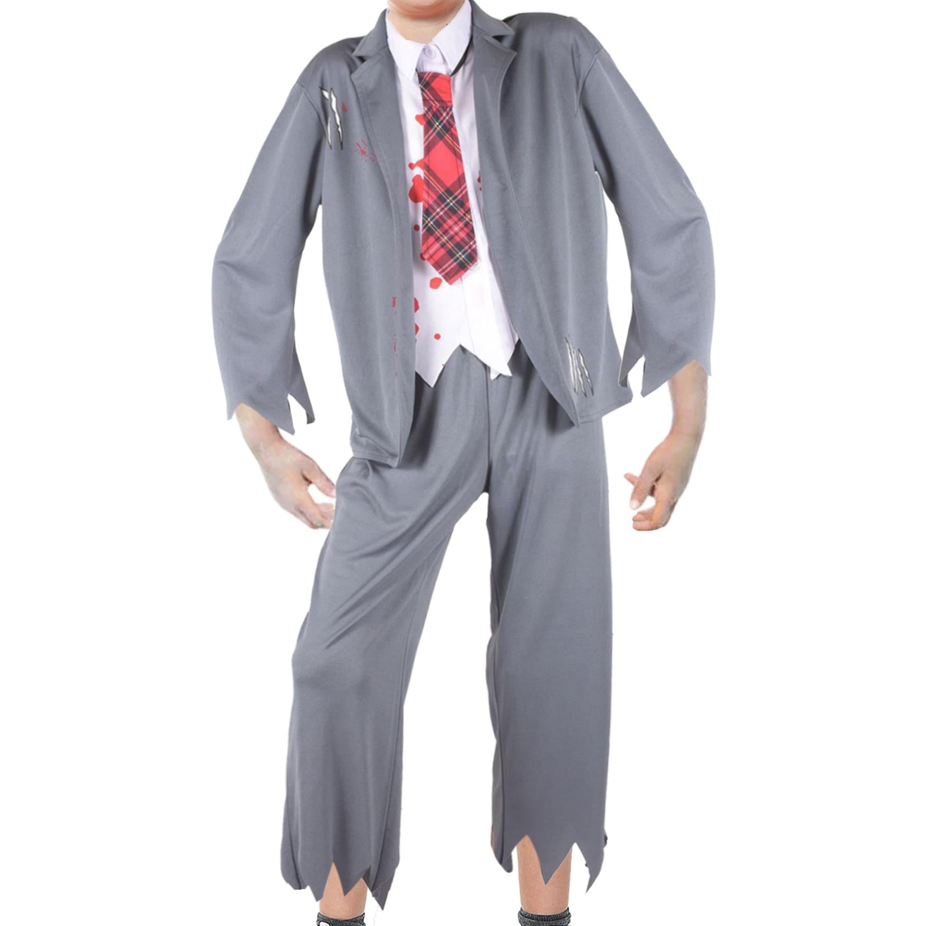 Kids Boys Zombie School Boy Halloween Costume Trick Or Treat Zombie Set