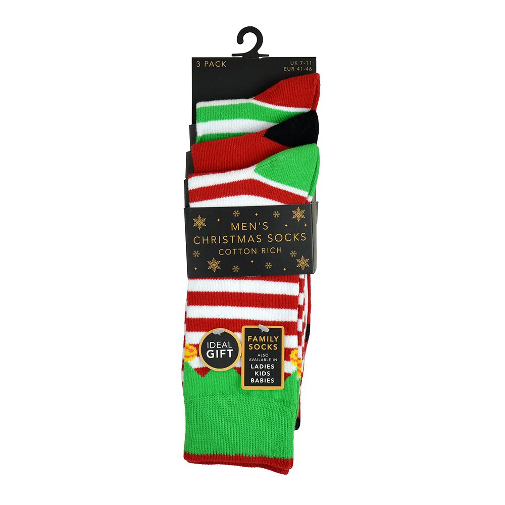 A2Z 3 Pack Ladies Mens Christmas Novelty Pattern Socks Stylish Soft Xmas Socks