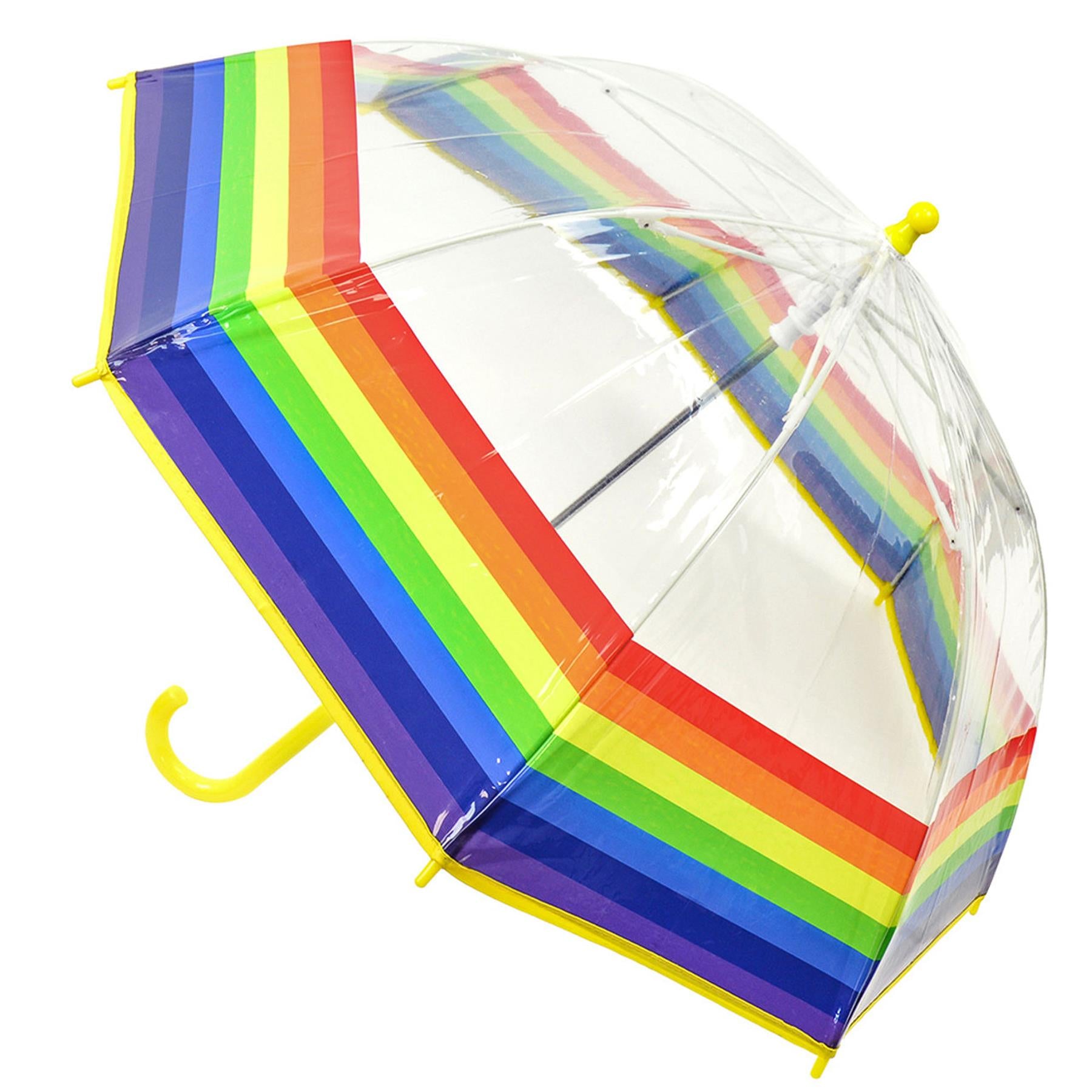 A2Z Kids POE Clear Dome Umbrella Wind and Rain Resistant Outdoor Travel Brolly