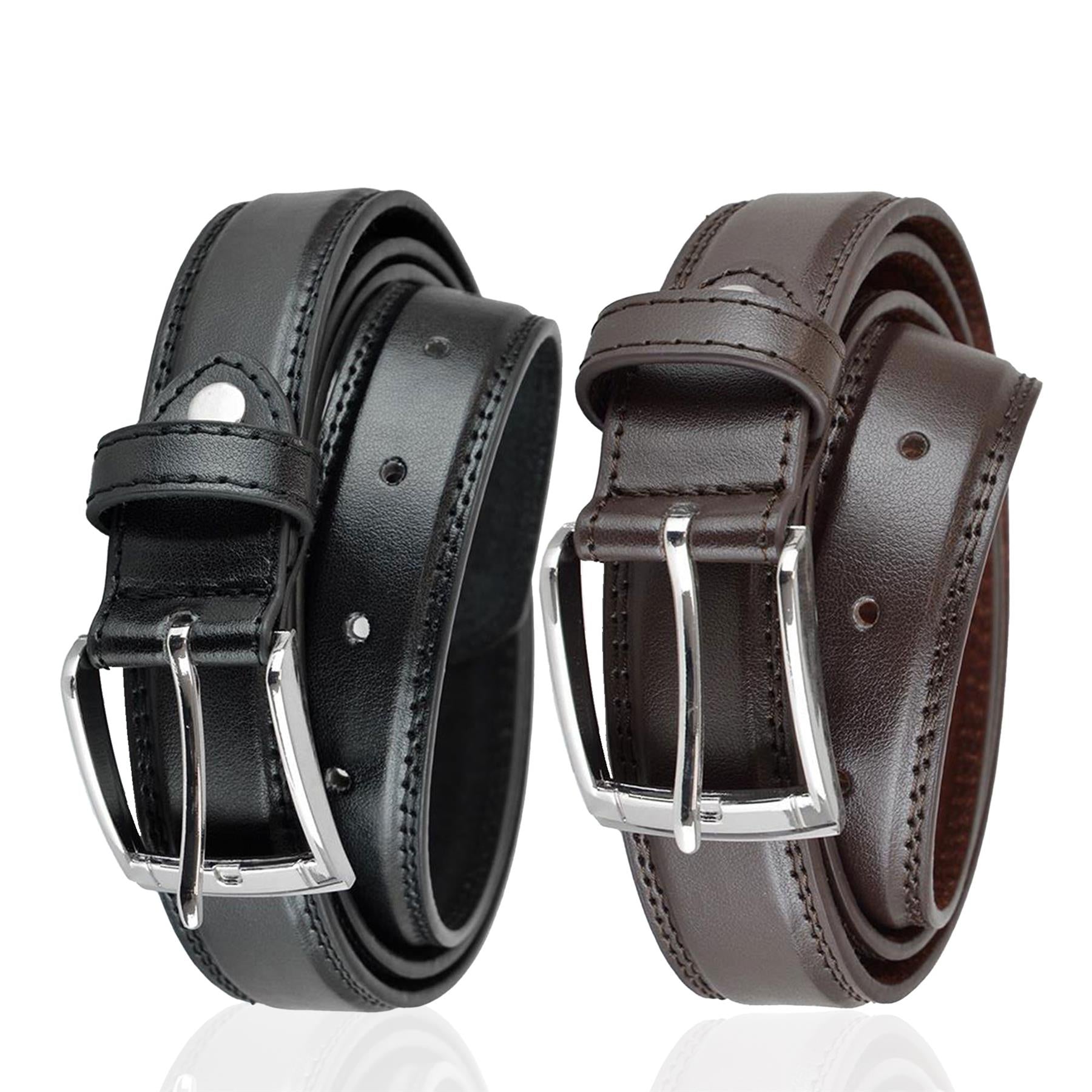 A2Z Mens Belts Leather Lined Alloy Pin Buckle Belt Jeans Suit Work Casual Belts