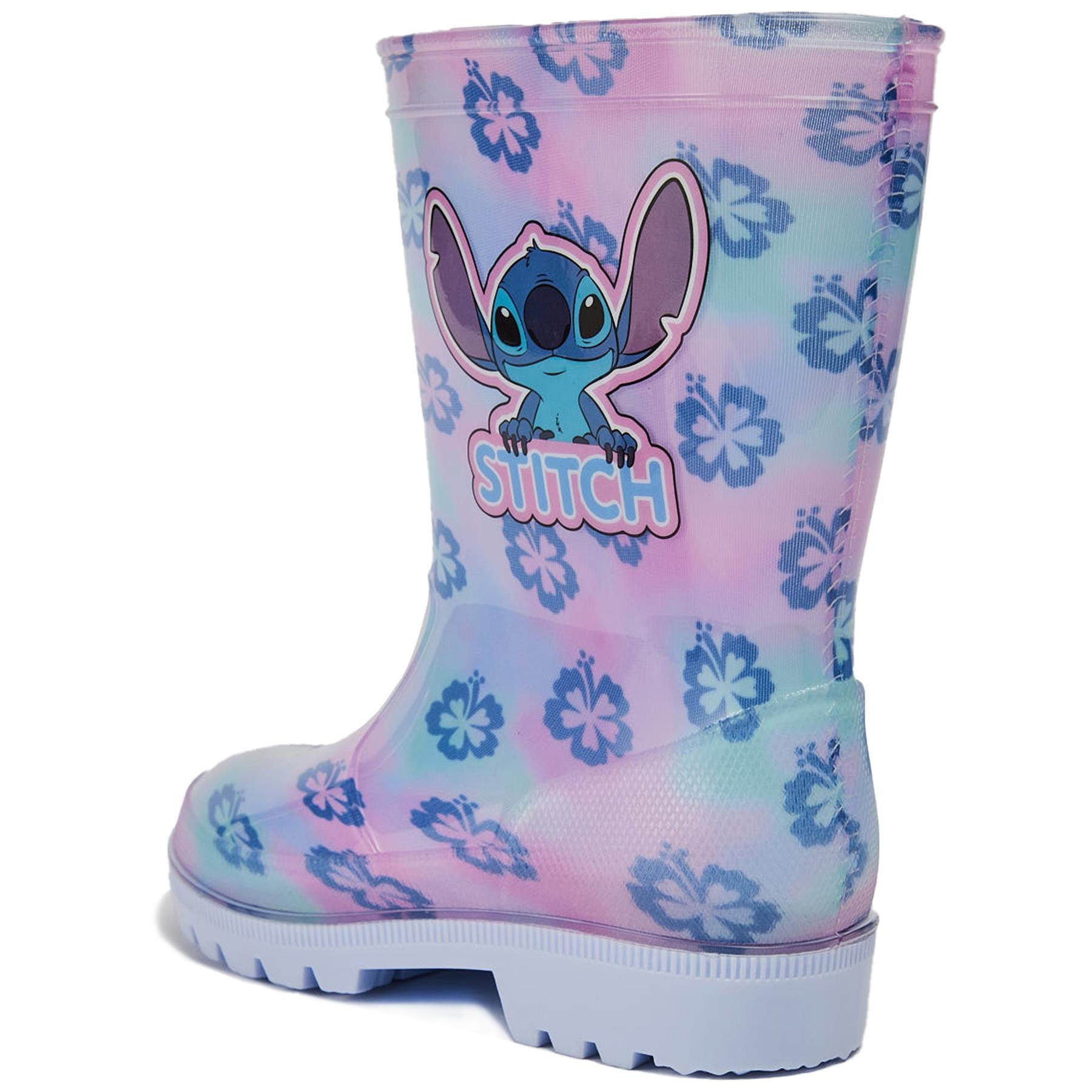 Kids Stitch Rubber Wellies Rain Boot Anti-Skid Rubber Welly Wellington Snow Boot