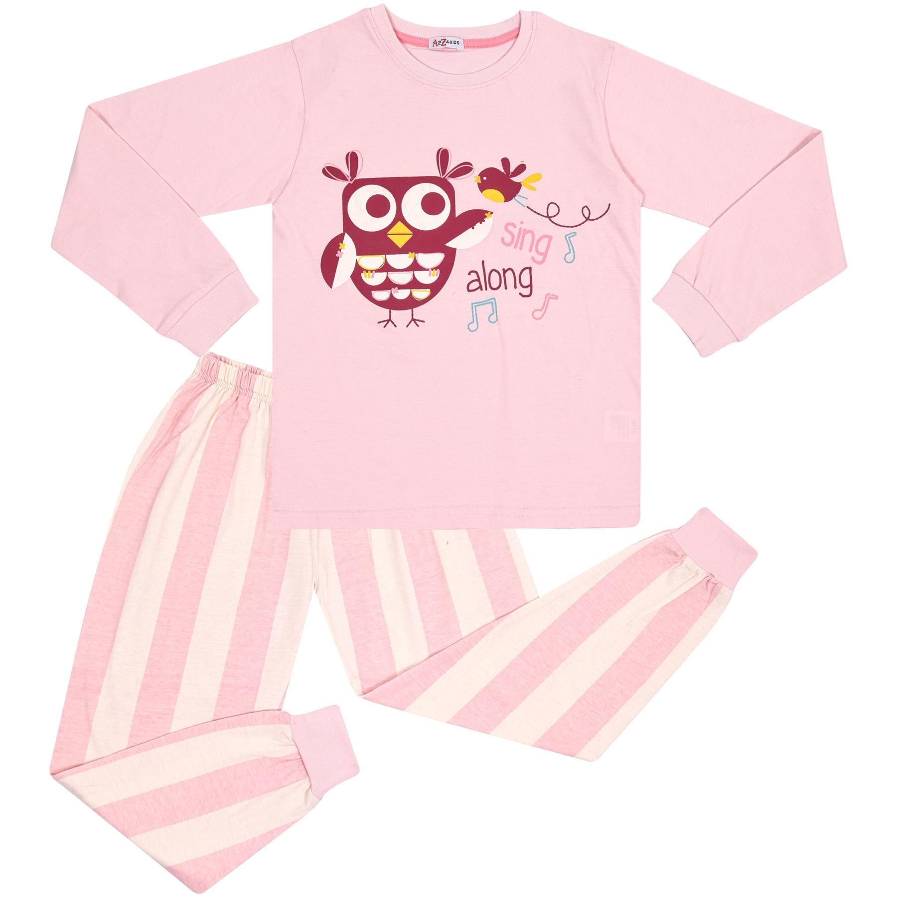 A2Z 4 Kids Girls Pyjamas Traditional PJS Pyjama Long Sleeve Sleepwear Sets