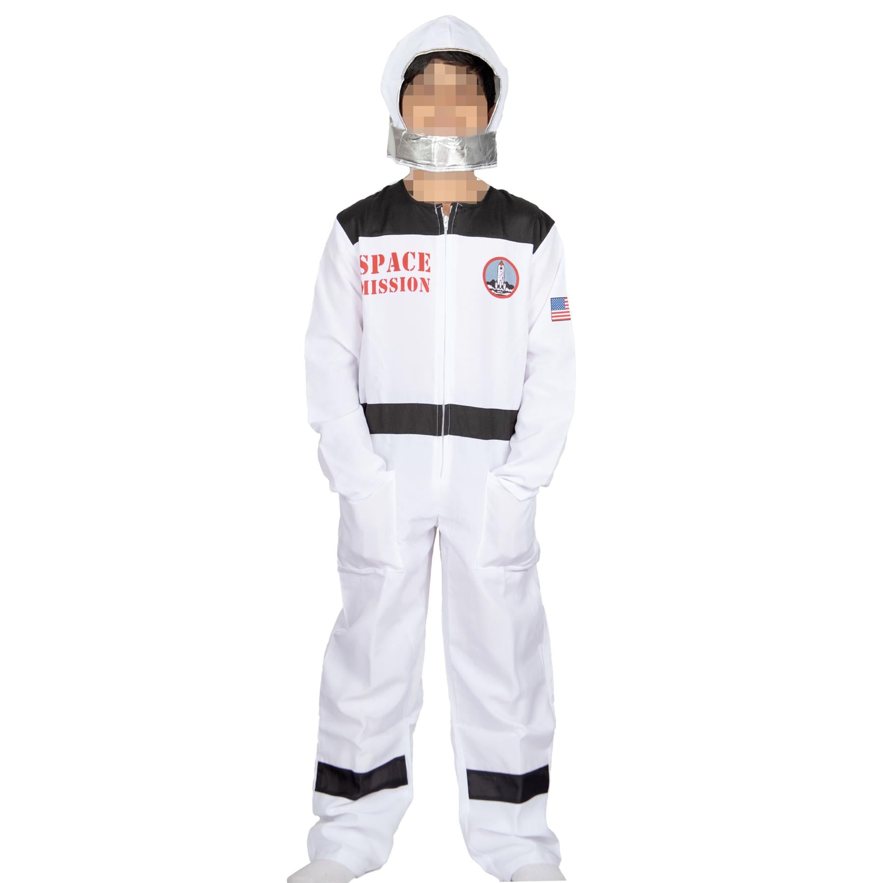 Kids Spaceman Costume Astronaut Role Play Halloween Space Suit Outfit Kit