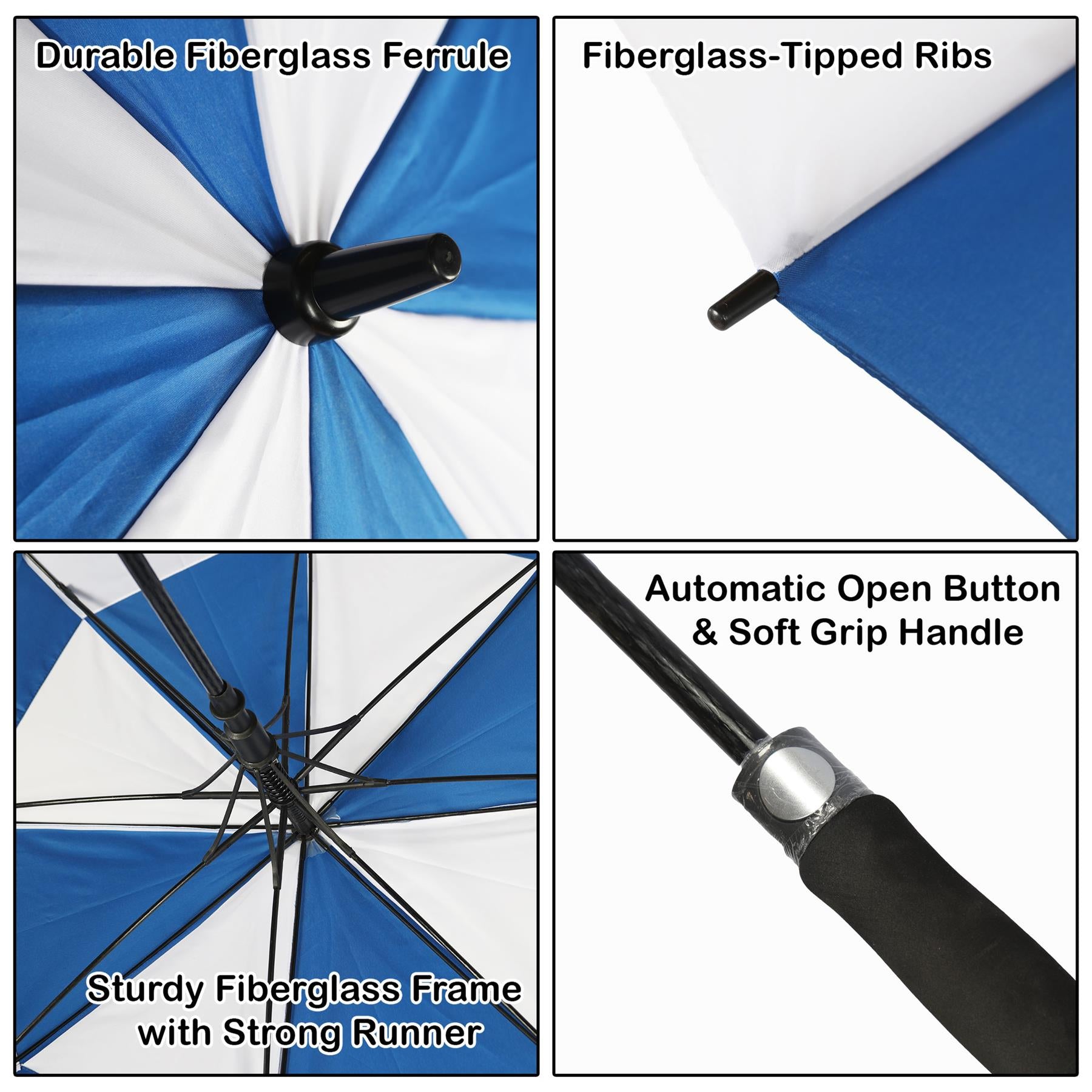 A2Z Golf Umbrella Auto Open Wind Rain Resitant 152cm Double Canopy Vented Brolly