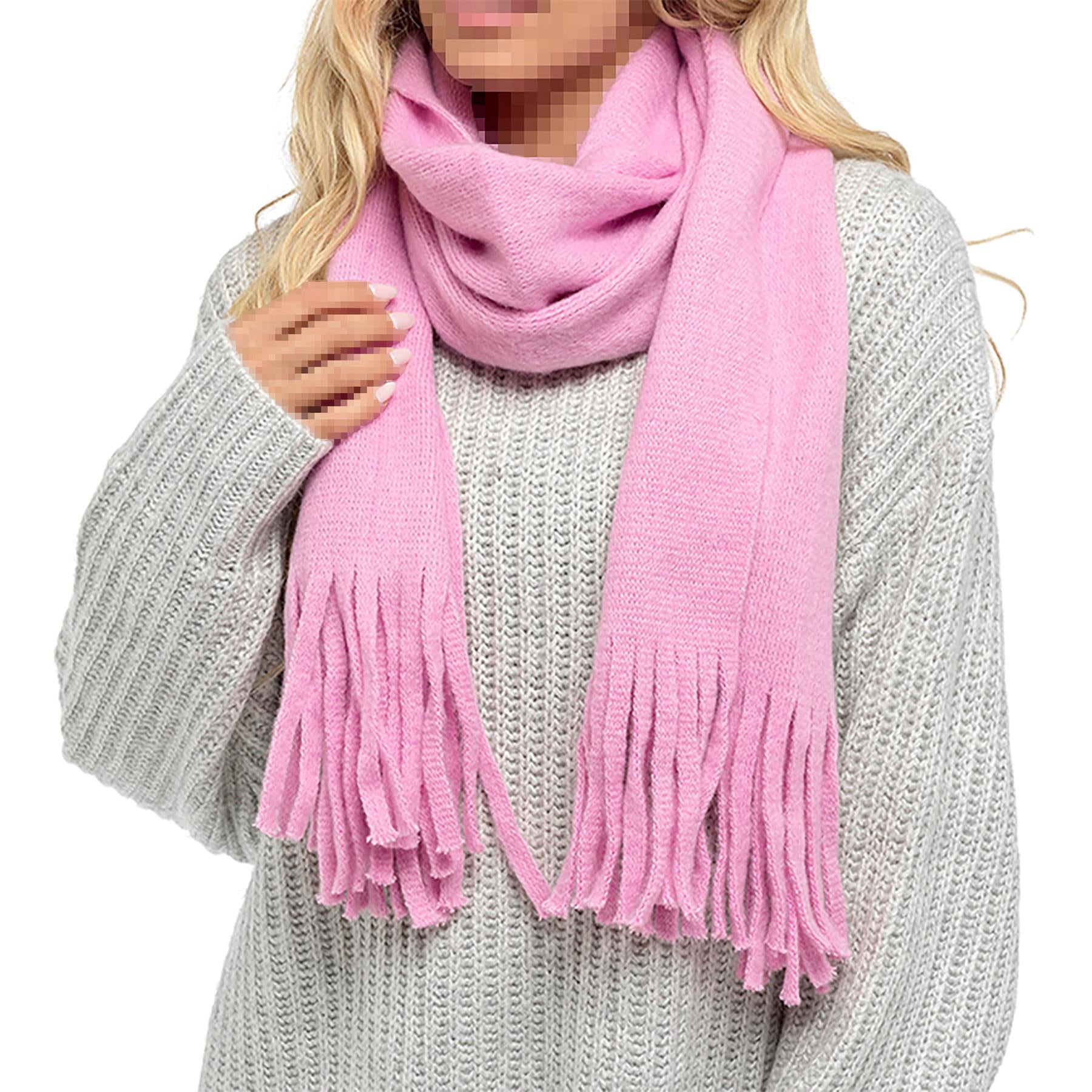 A2Z Ladies Plain Scarf Cashmere Muffler With Tassel Wrap For Cold Weather Scarve