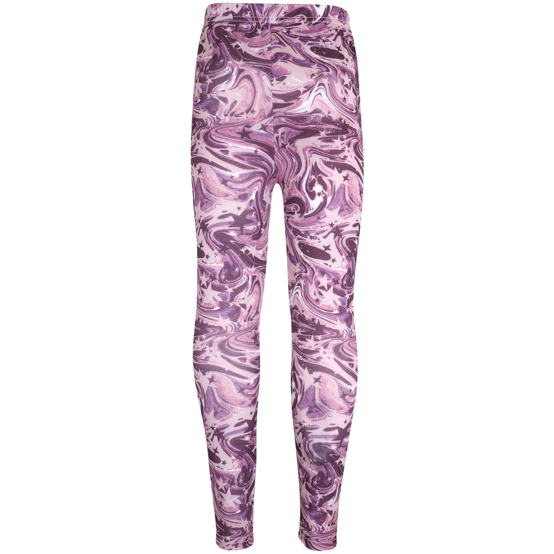 Kids Girls 3D Tie Dye Print Leggings