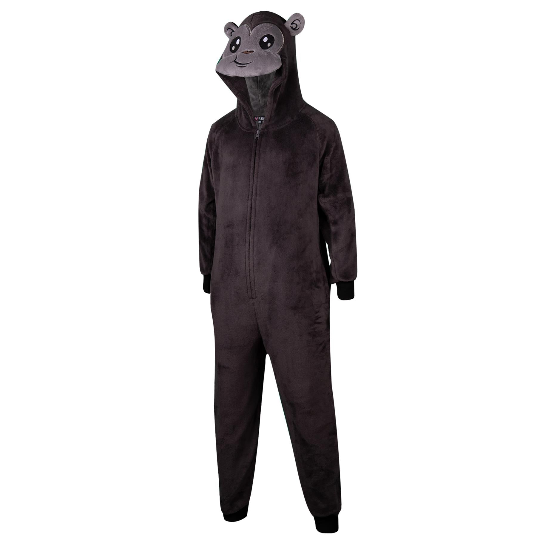 Kids Unisex Gorilla Face A2Z Onesie One Piece All in One Animal Theme Jumpsuit