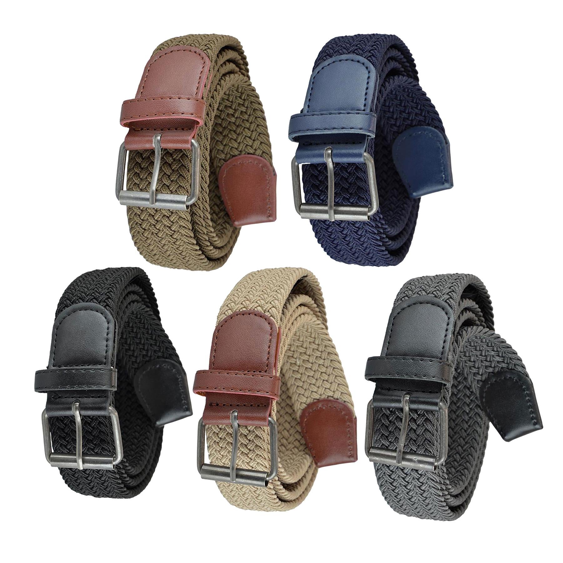 A2Z Mens Stretch Belts Elasticated Braided Woven Belt Jeans Shorts Trousers Belt