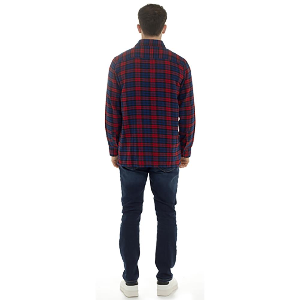 A2Z Mens Shirt Yarn Dyed Quilted Check Shirt Lumberjack Outside Brushed Shirt