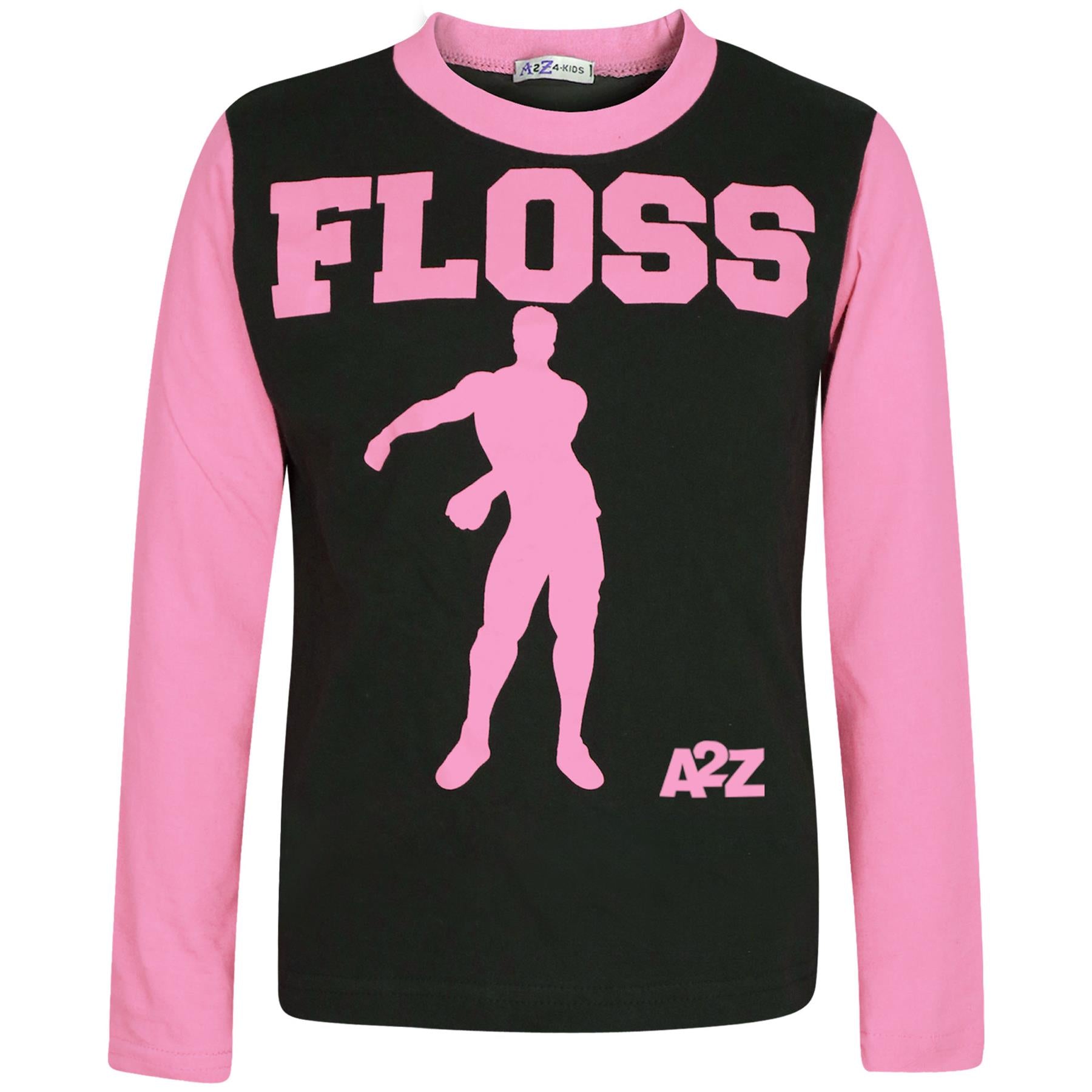 Kids Girls Pyjamas Baby Pink Trendy Floss A2Z Print Xmas