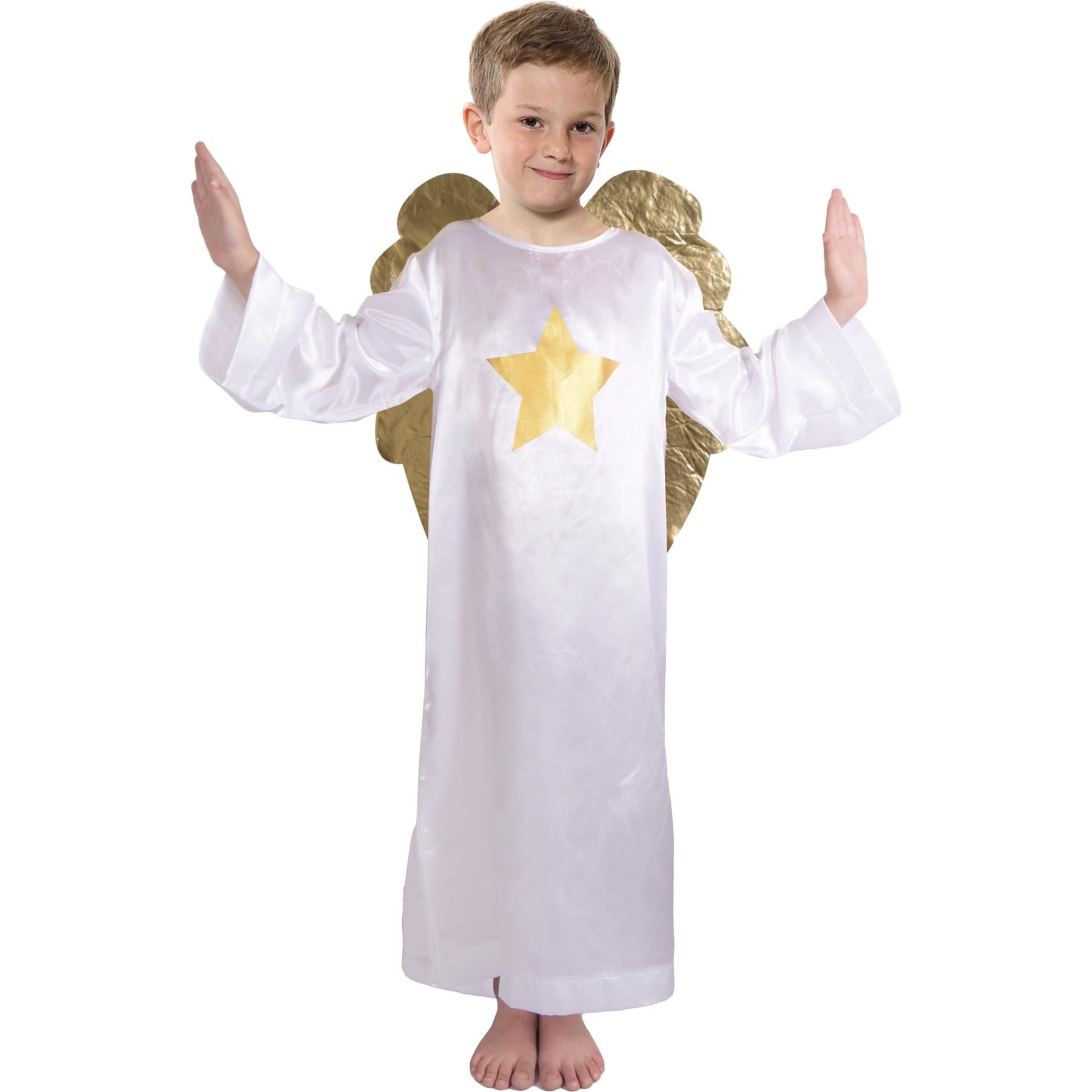 Kids Boys Xmas Nativity Angel Costume School Play Angel Fancy Dress Costume